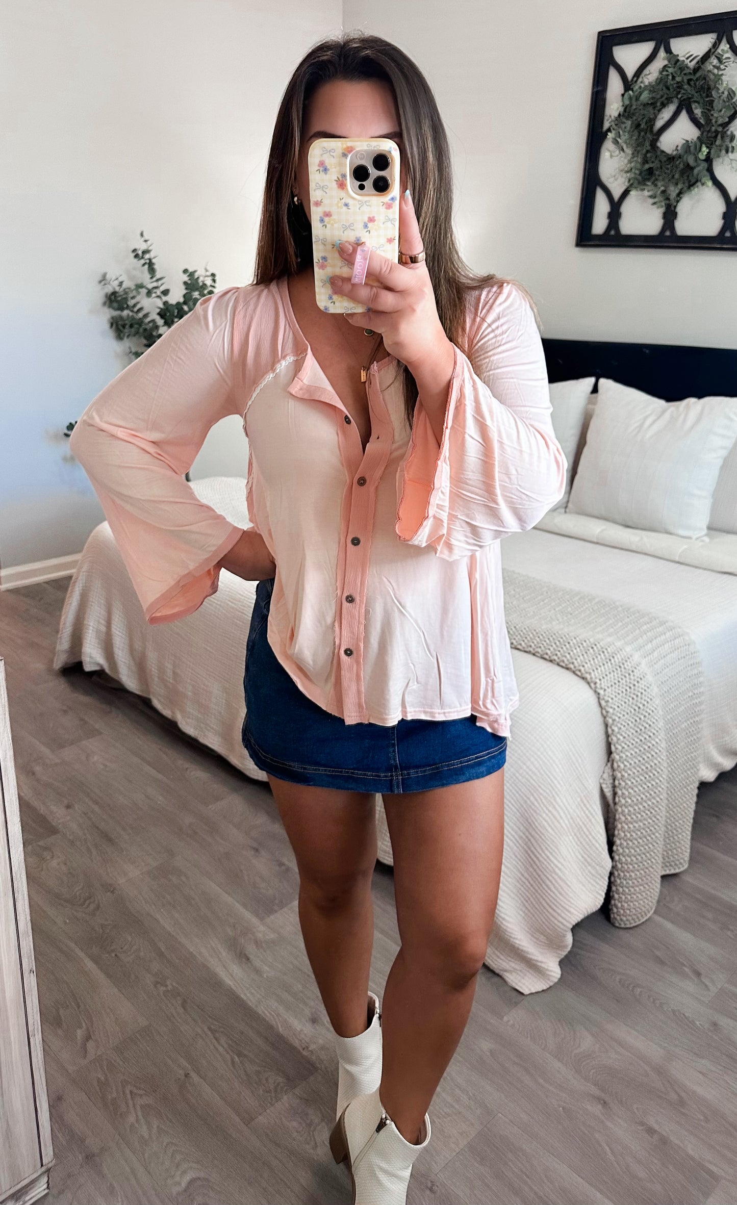 Rose Hip Button Up Blouse