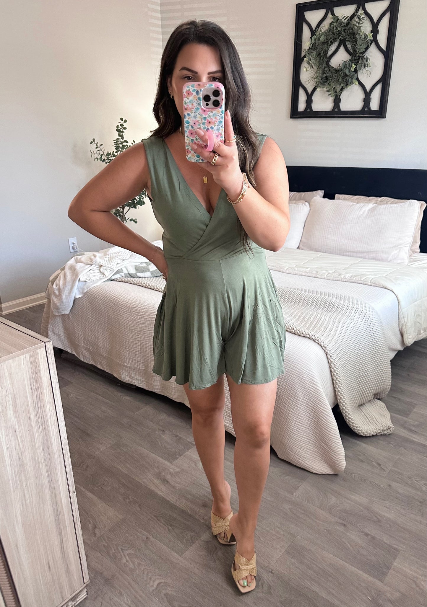 Soft Serenity Romper in Olive