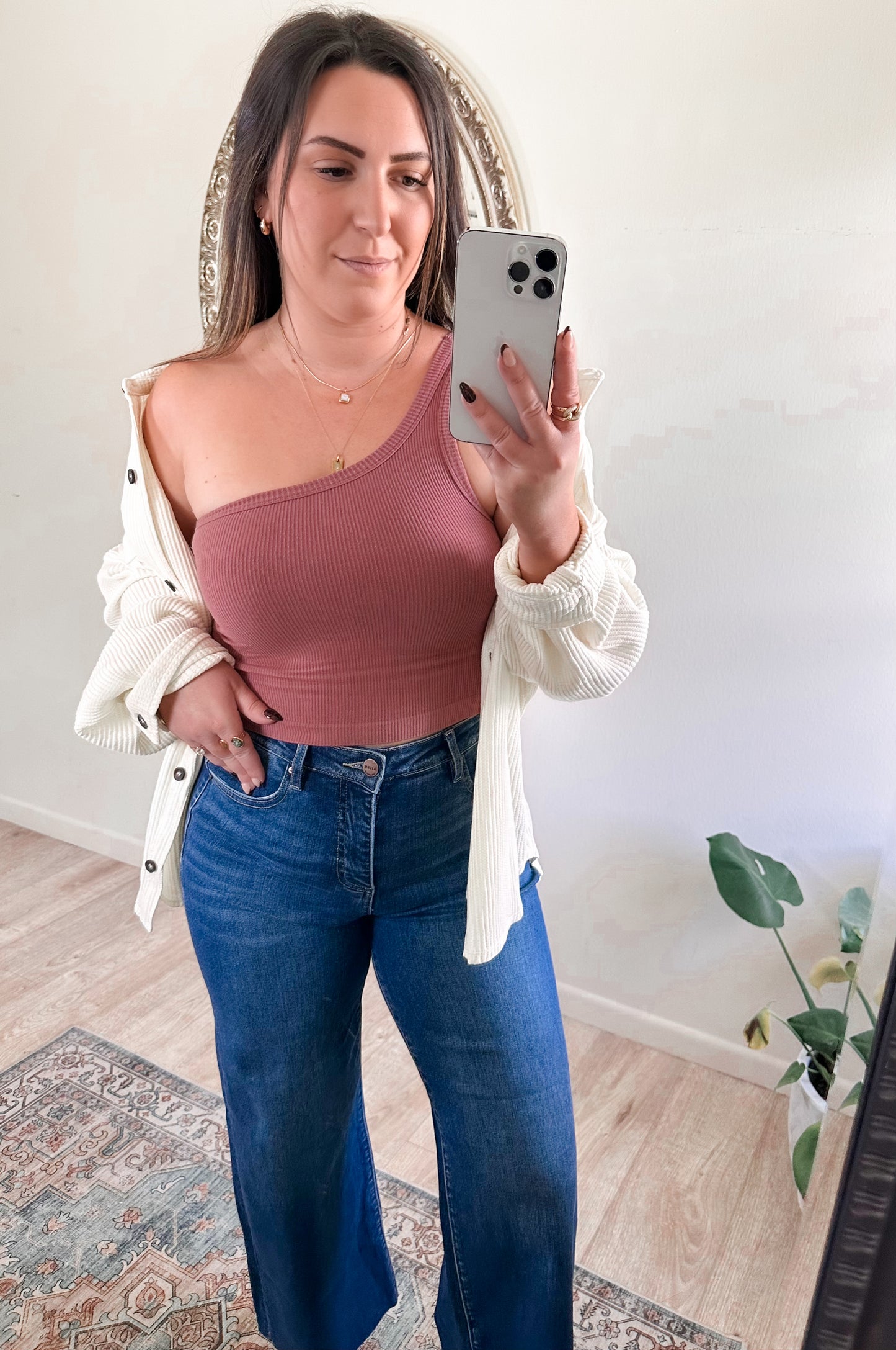 Solo Strap Tank in Dusty Rose