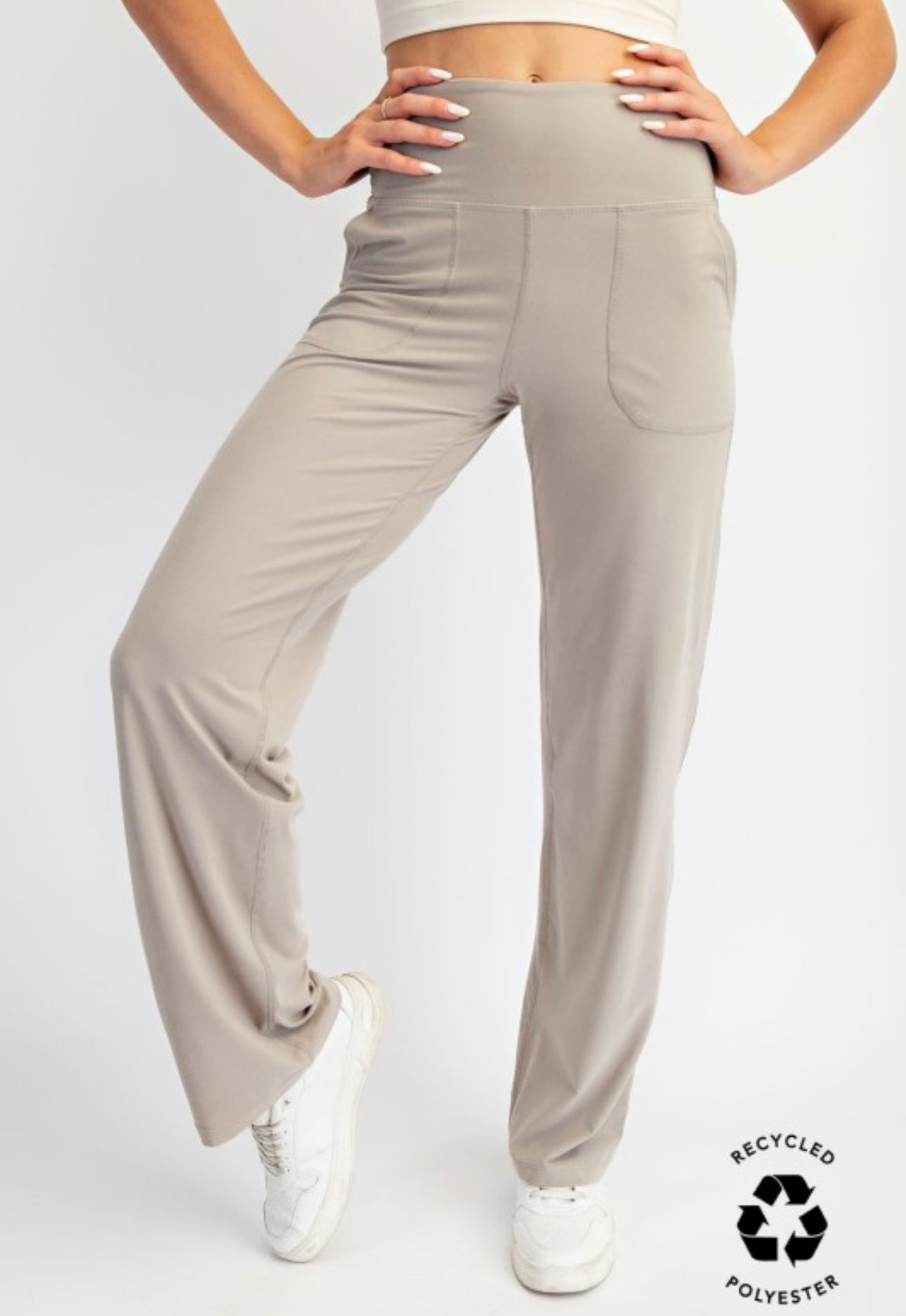 Butter Soft Straight Leg Leggings in Stone Taupe