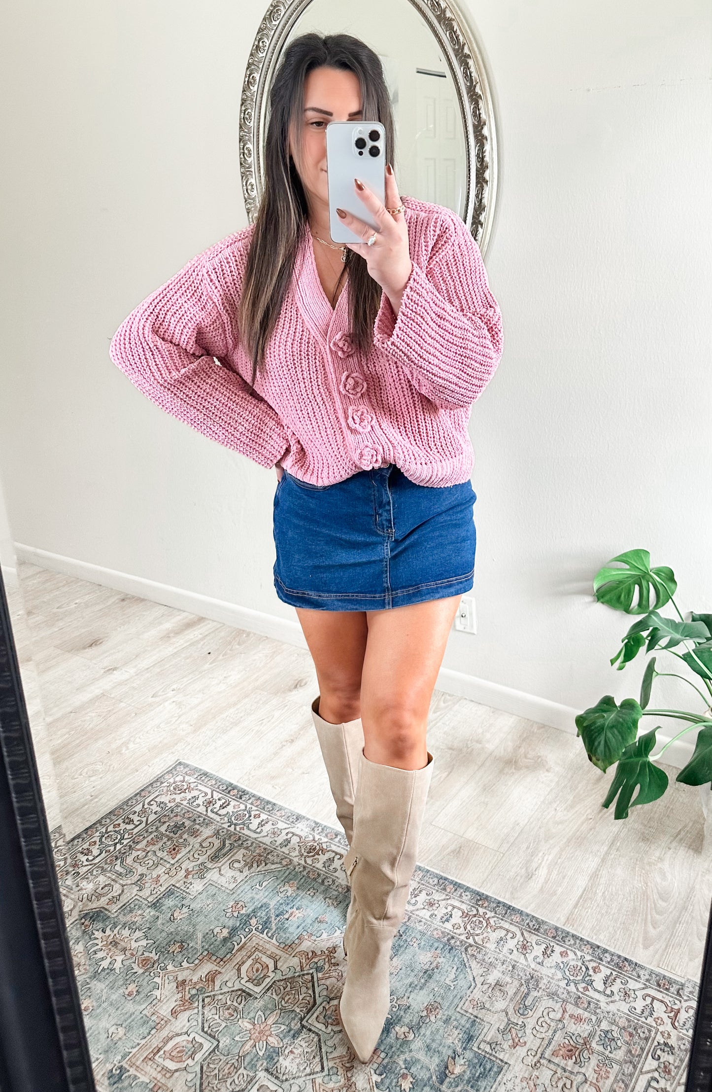 Emily Cardigan in Bubblegum Pink