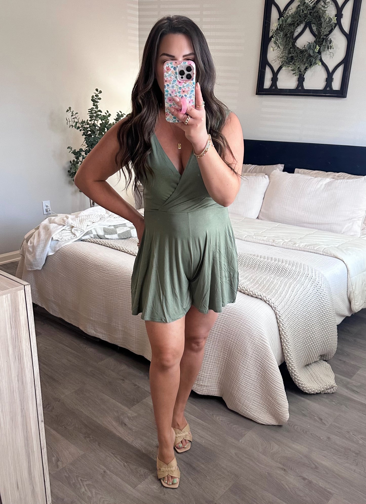Soft Serenity Romper in Olive