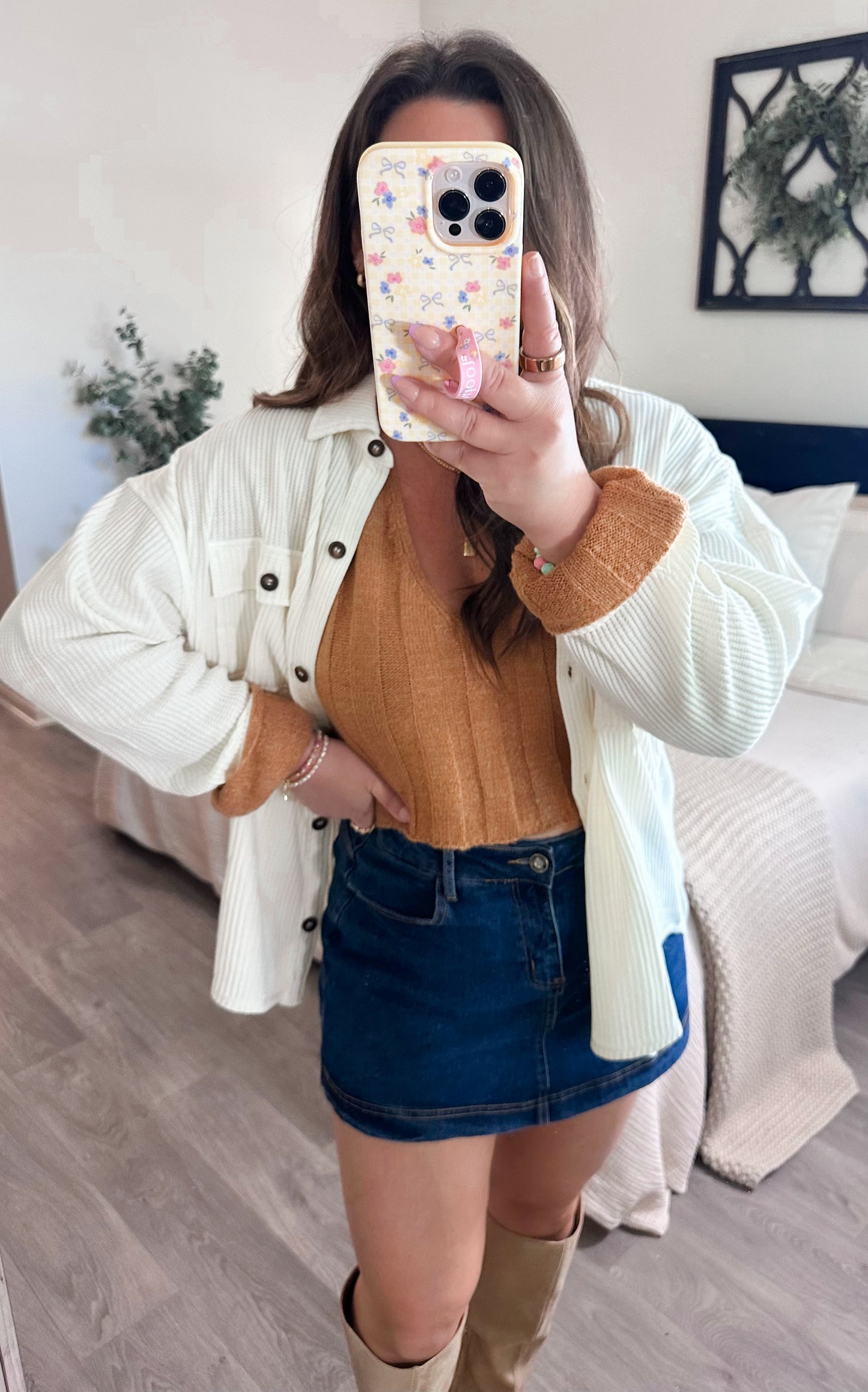Lorelai Waffle Knit in Cream