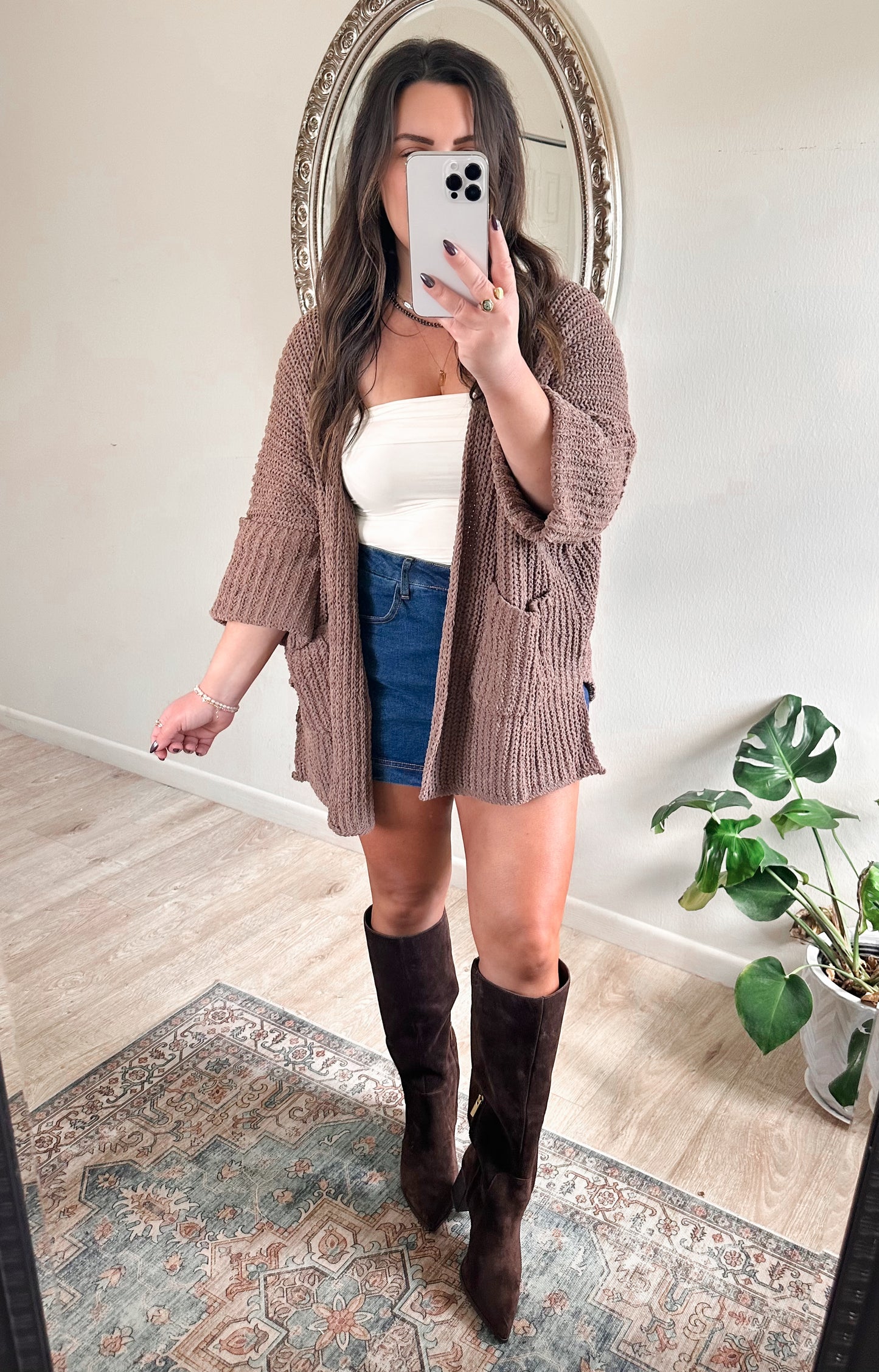 Cozy Nights Cardigan in Mocha