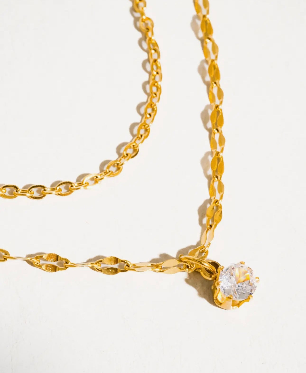 Cerise Double Chain Necklace