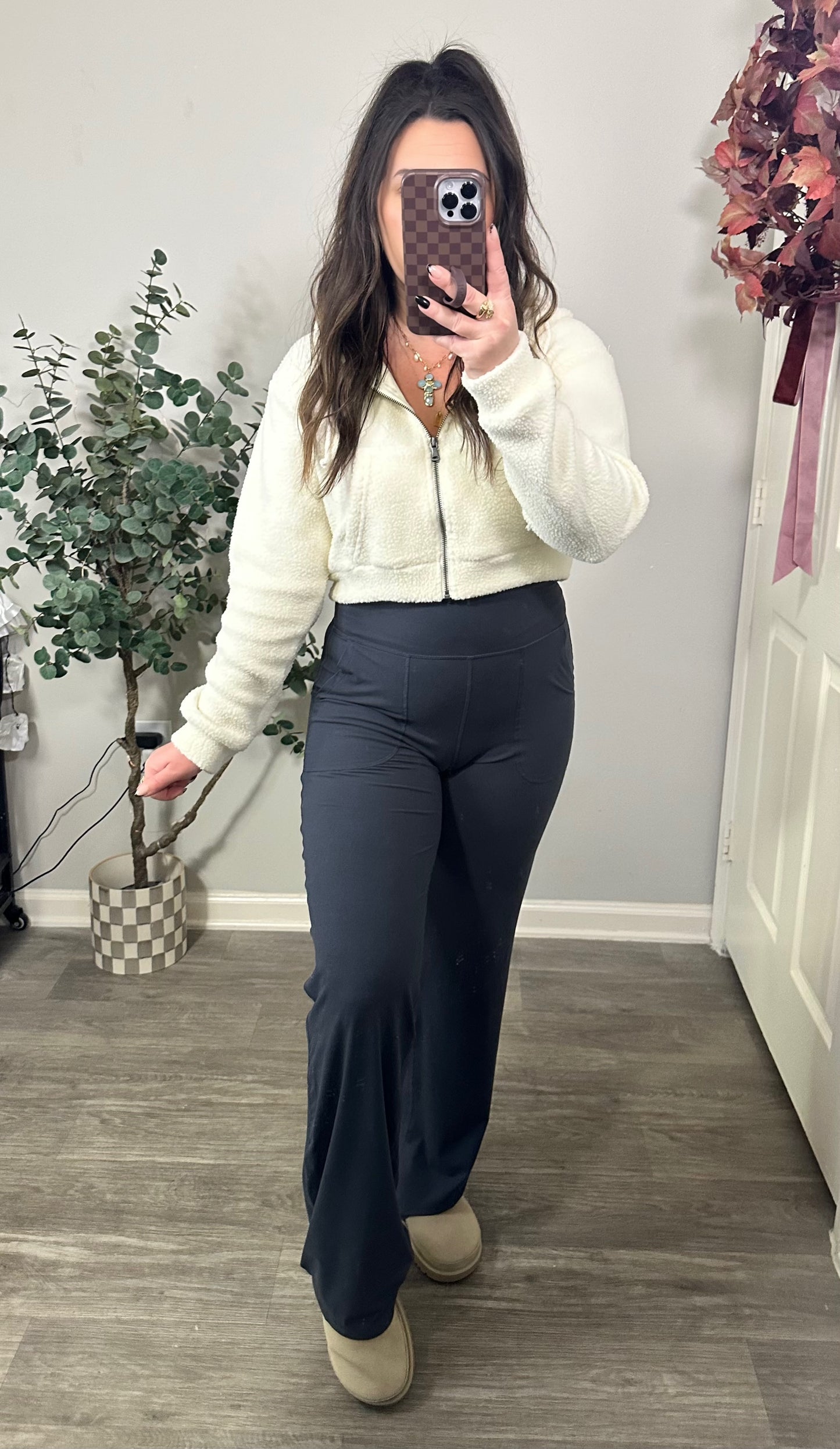 Powder Puff Zip Up in Cream