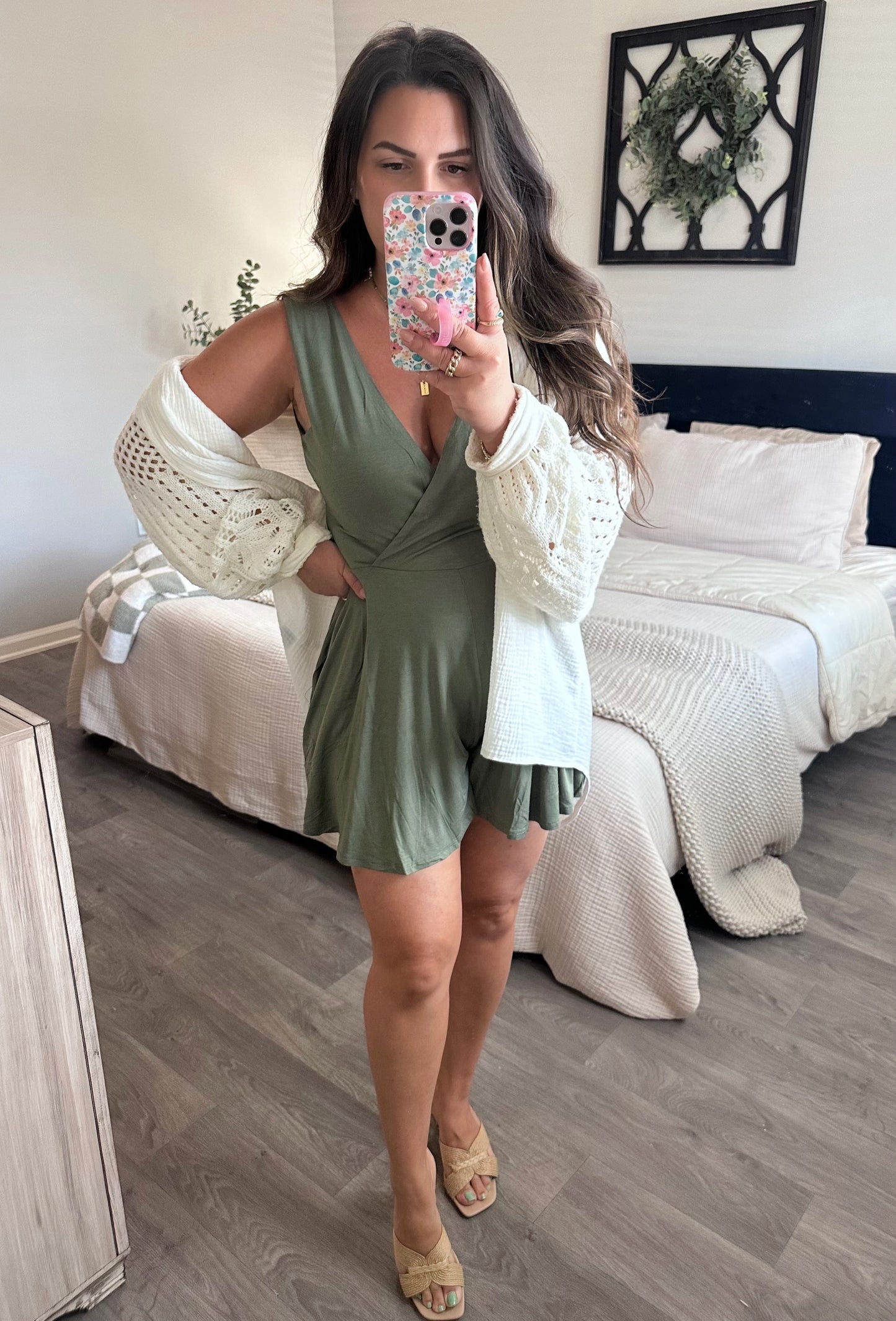 Soft Serenity Romper in Olive