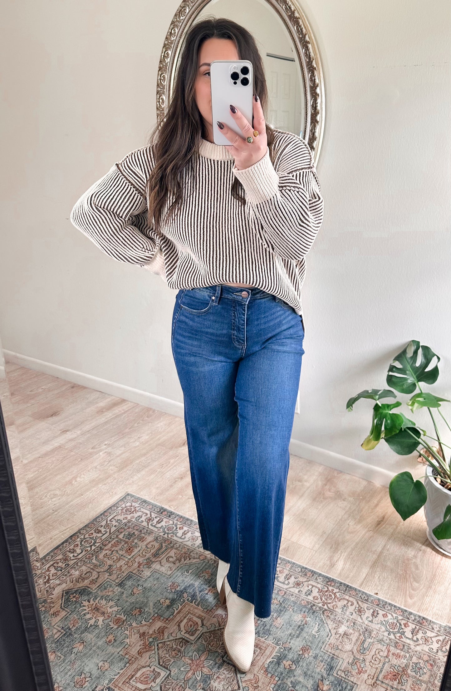 Cocoa & Marshmallow Stripe Sweater