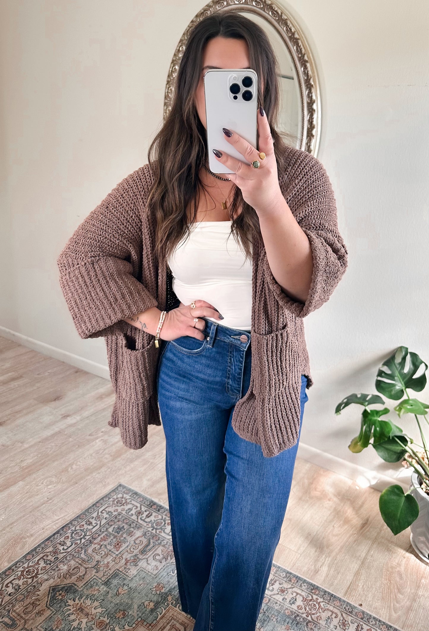 Cozy Nights Cardigan in Mocha