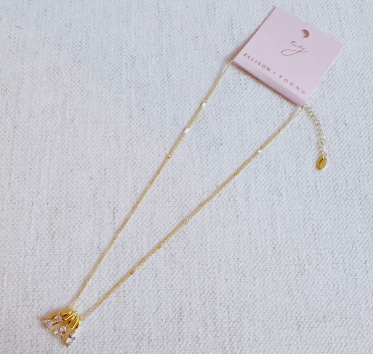 Trio Sparkle Charm Necklace