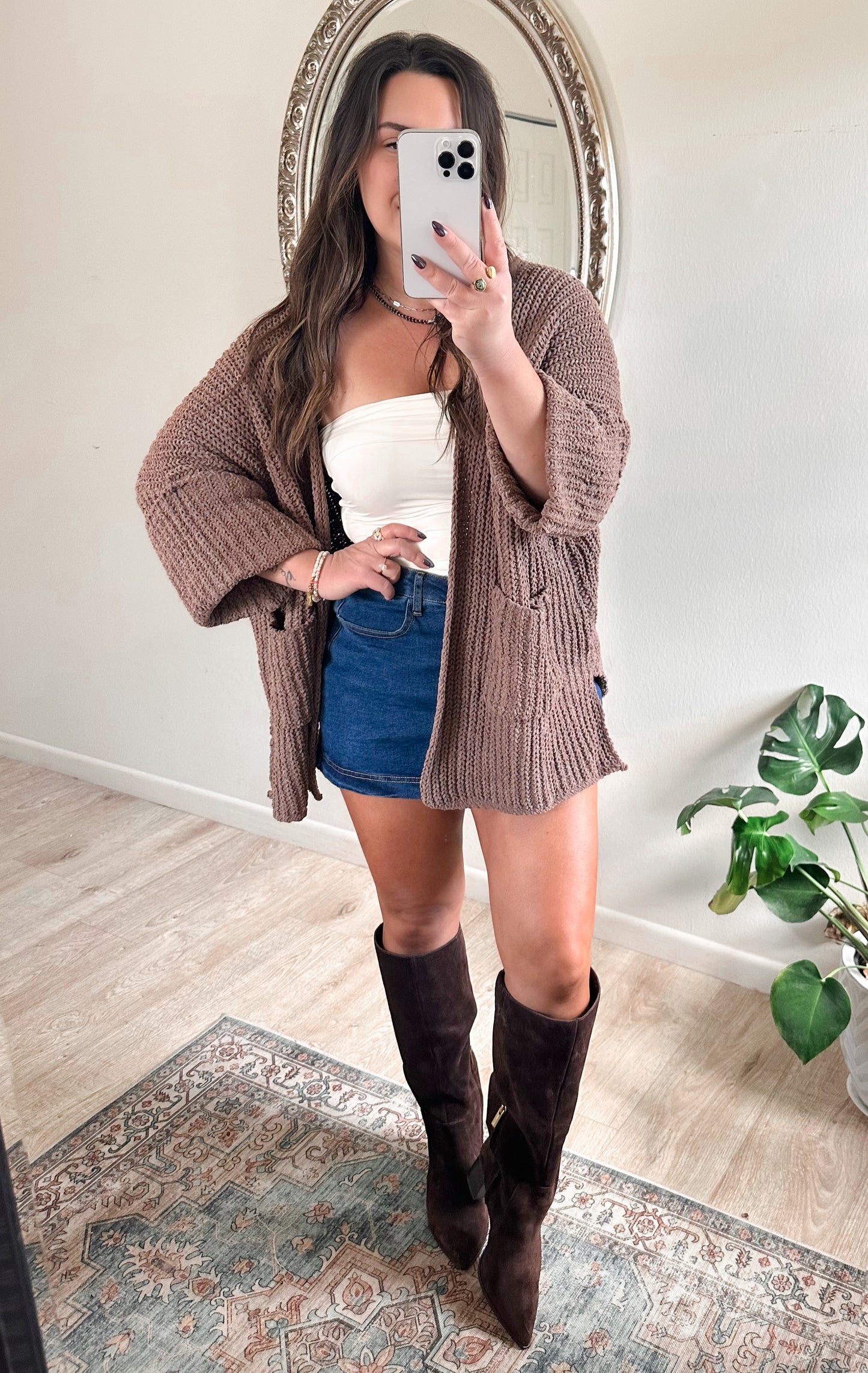 Cozy Nights Cardigan in Mocha