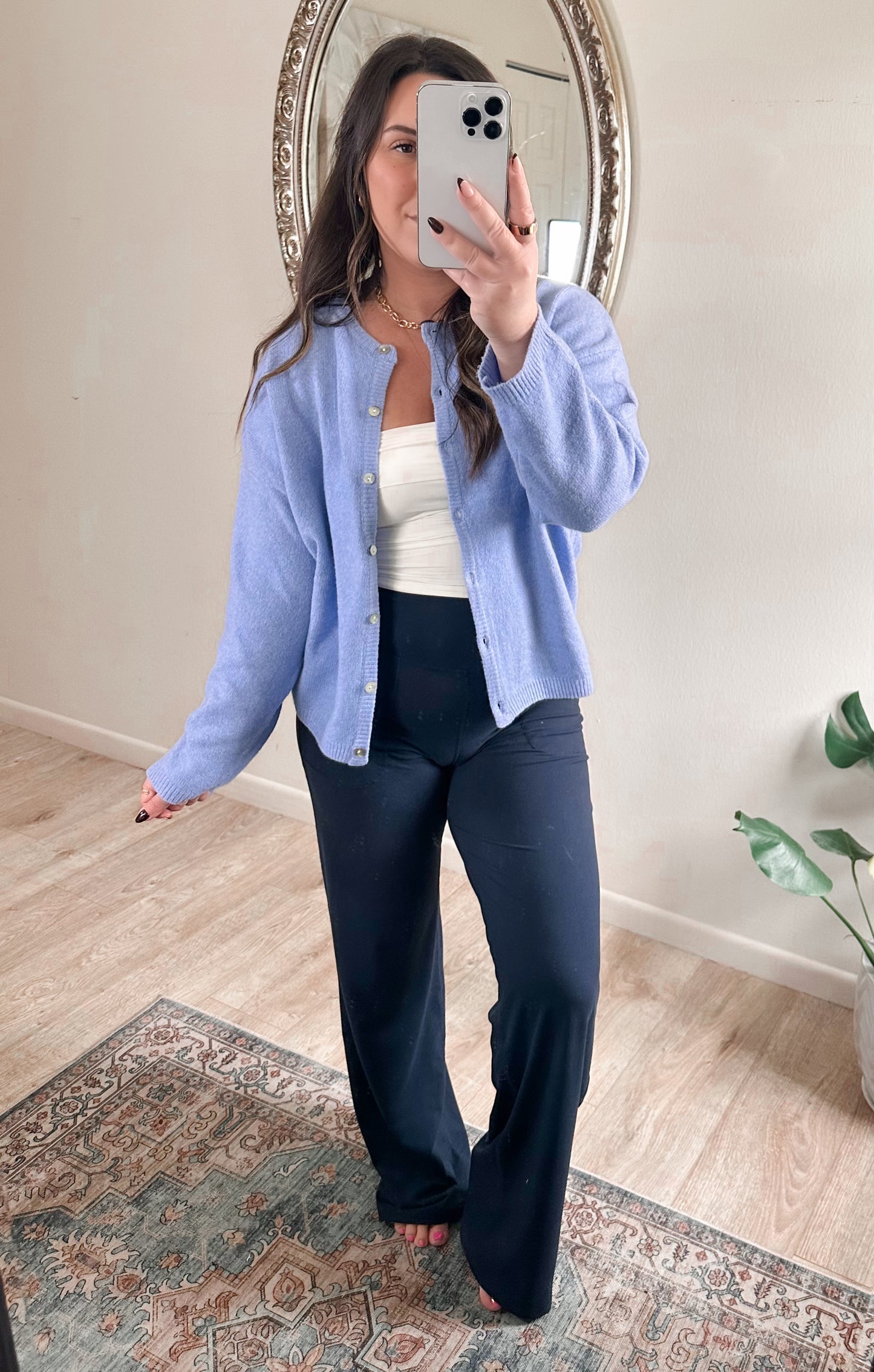 Serenity Cardigan in Powder Blue
