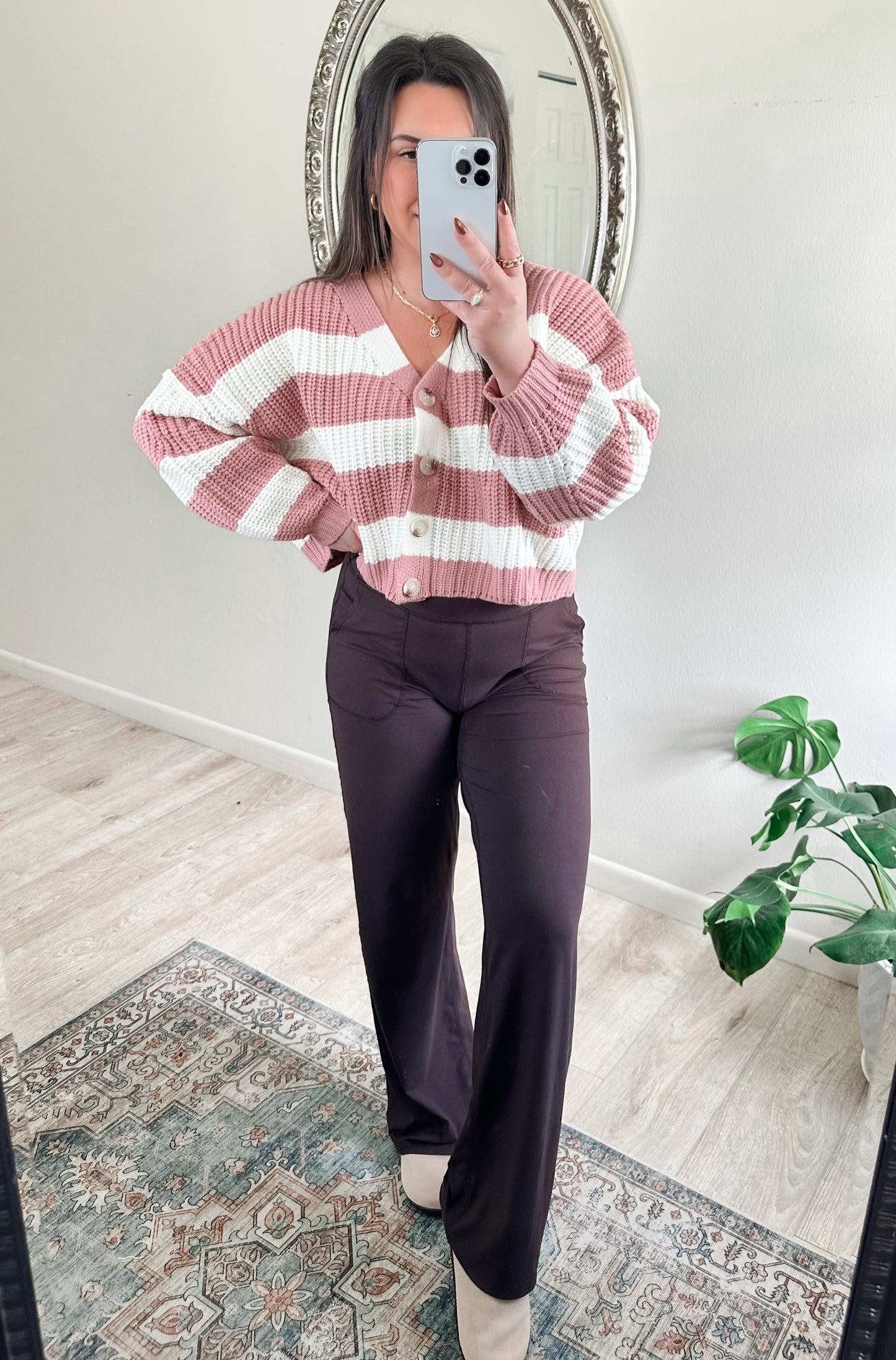 In The Clouds Cardigan in Light Mauve