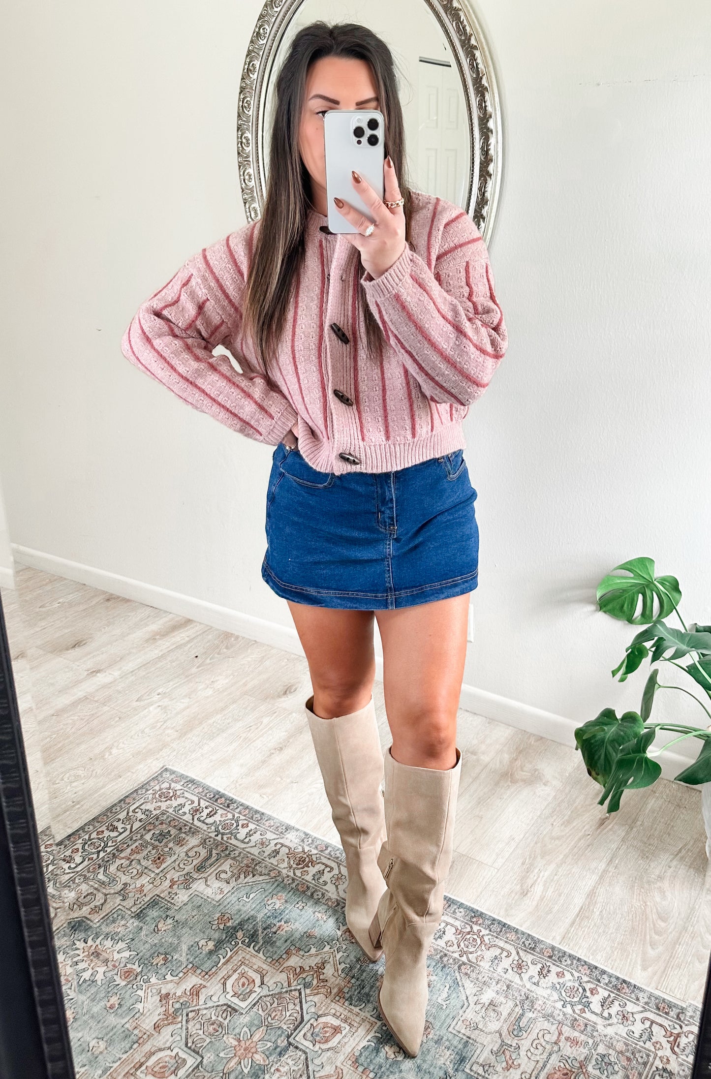 Raspberry Twist Cardigan