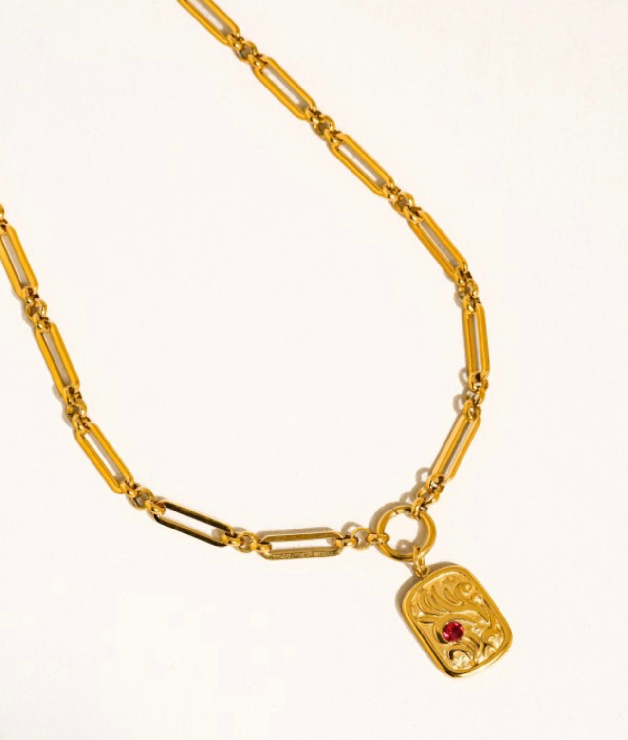 Crimson Pendant Necklace