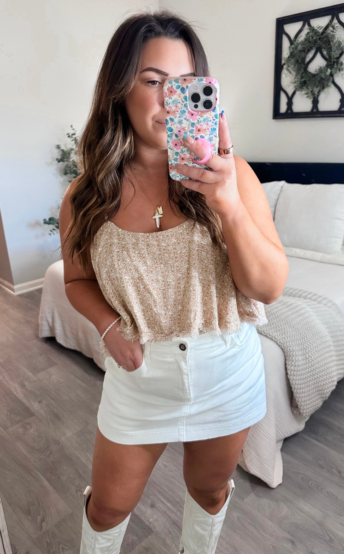 Neutral Fringe Bodysuit