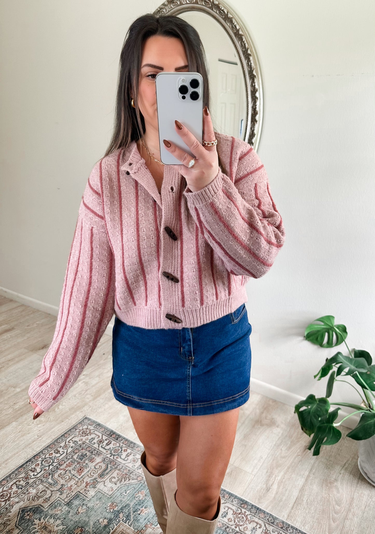 Raspberry Twist Cardigan