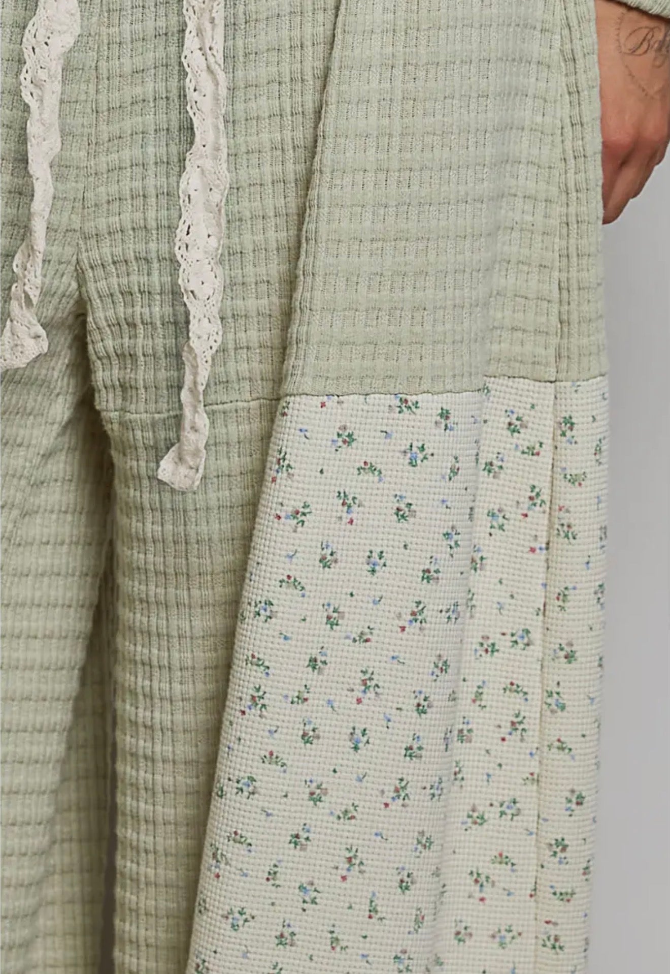 Petal Patch Pants in Sage
