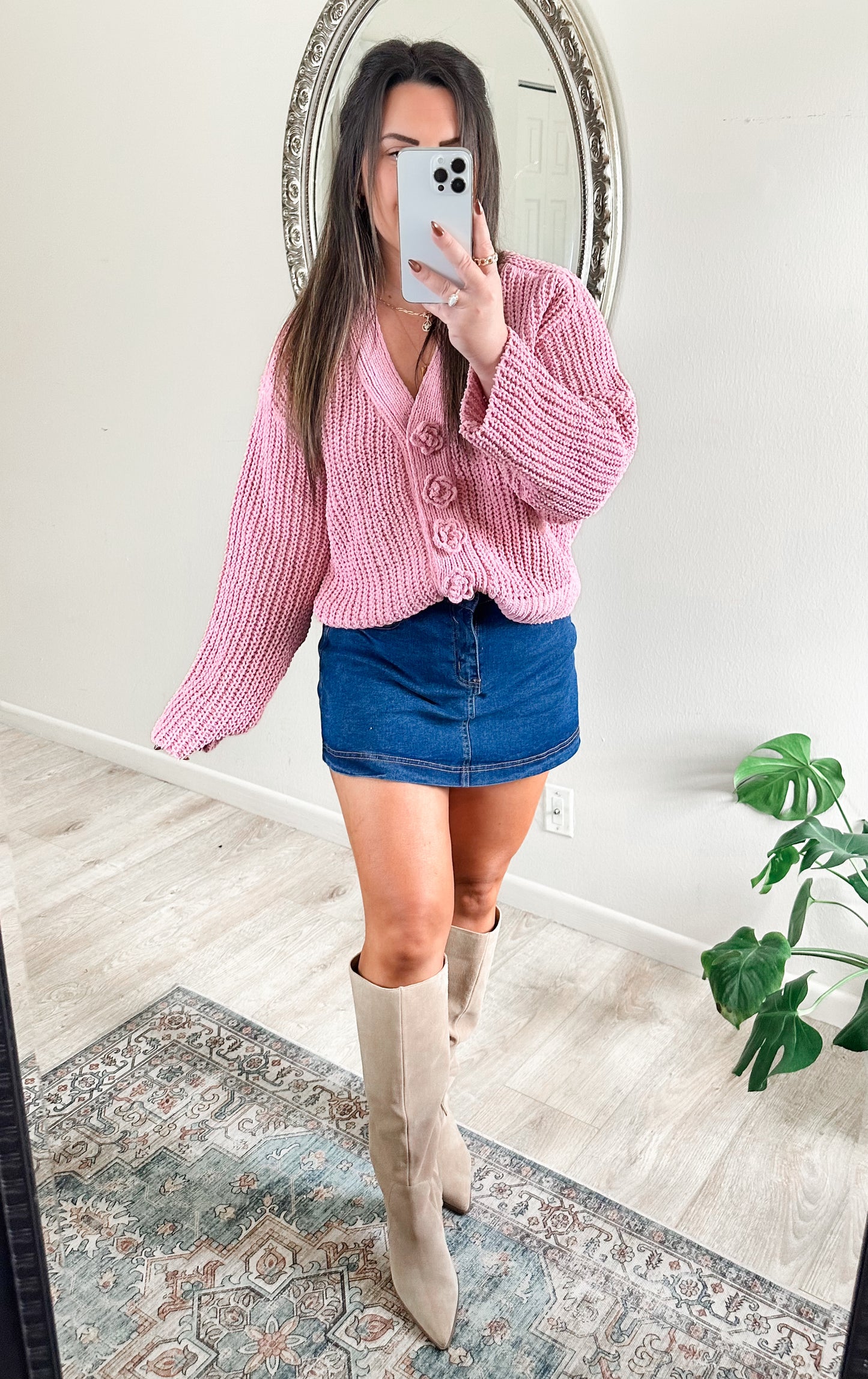 Emily Cardigan in Bubblegum Pink