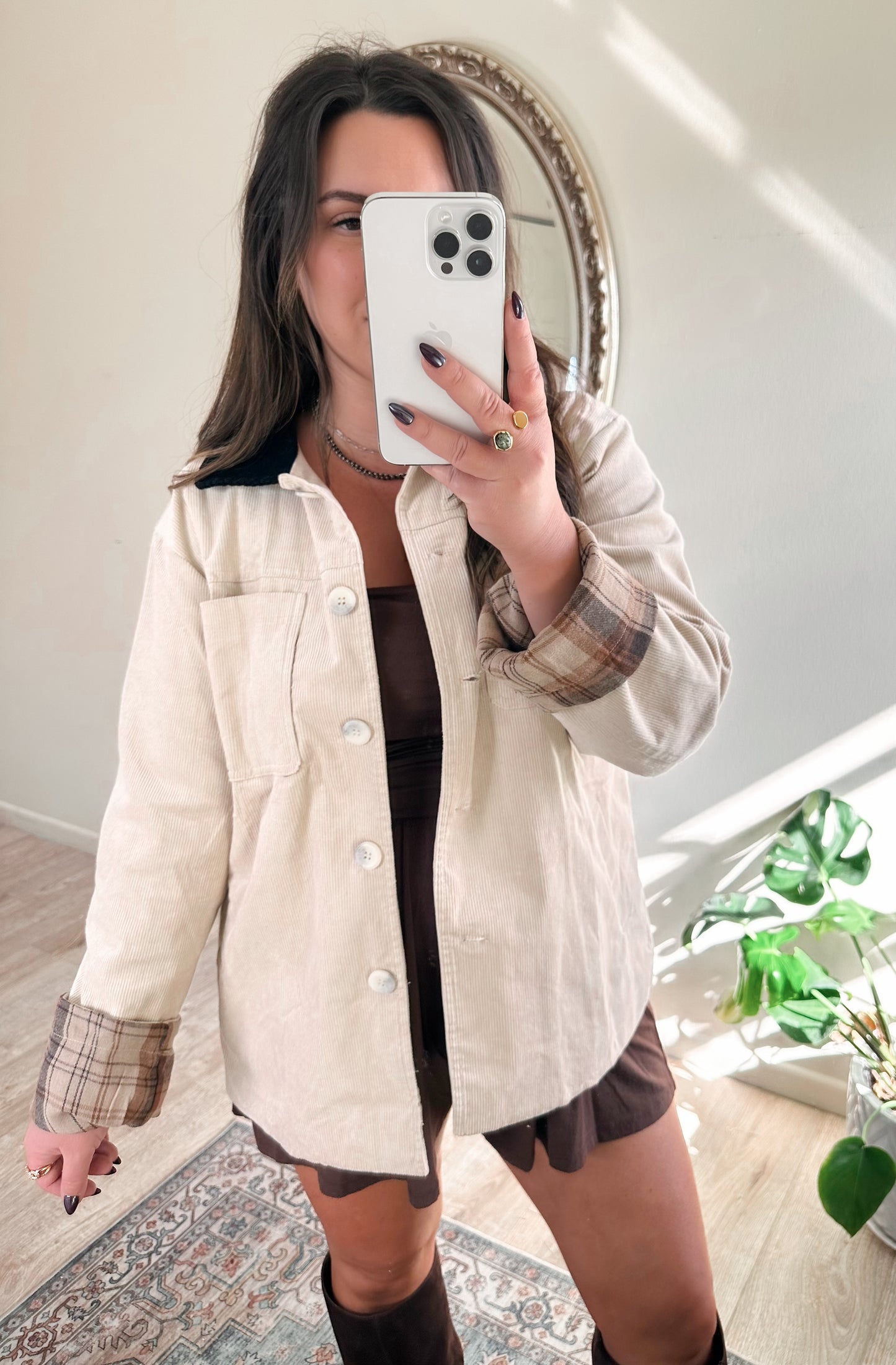 Rustic Charm Barn Coat in Ivory
