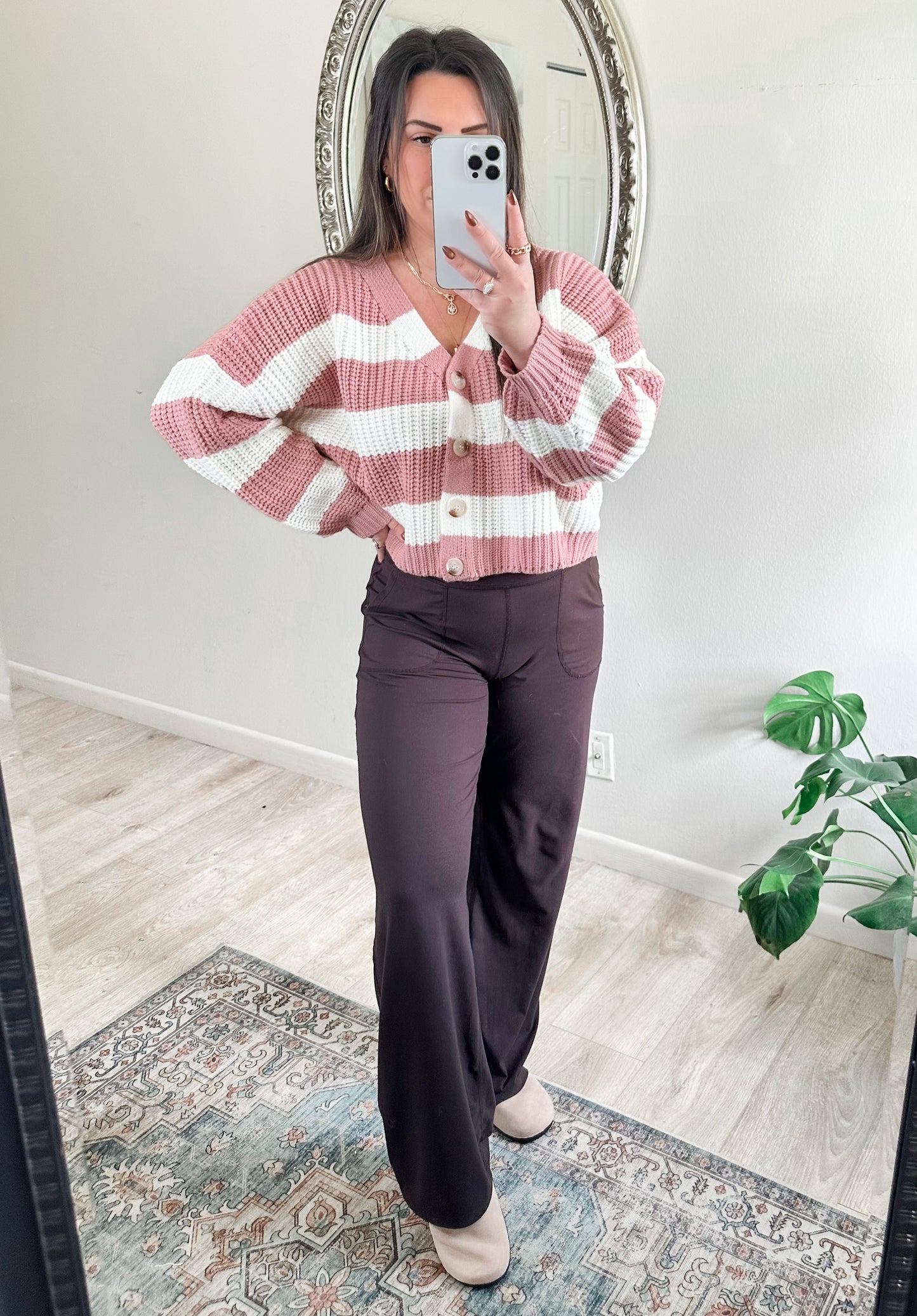 In The Clouds Cardigan in Light Mauve