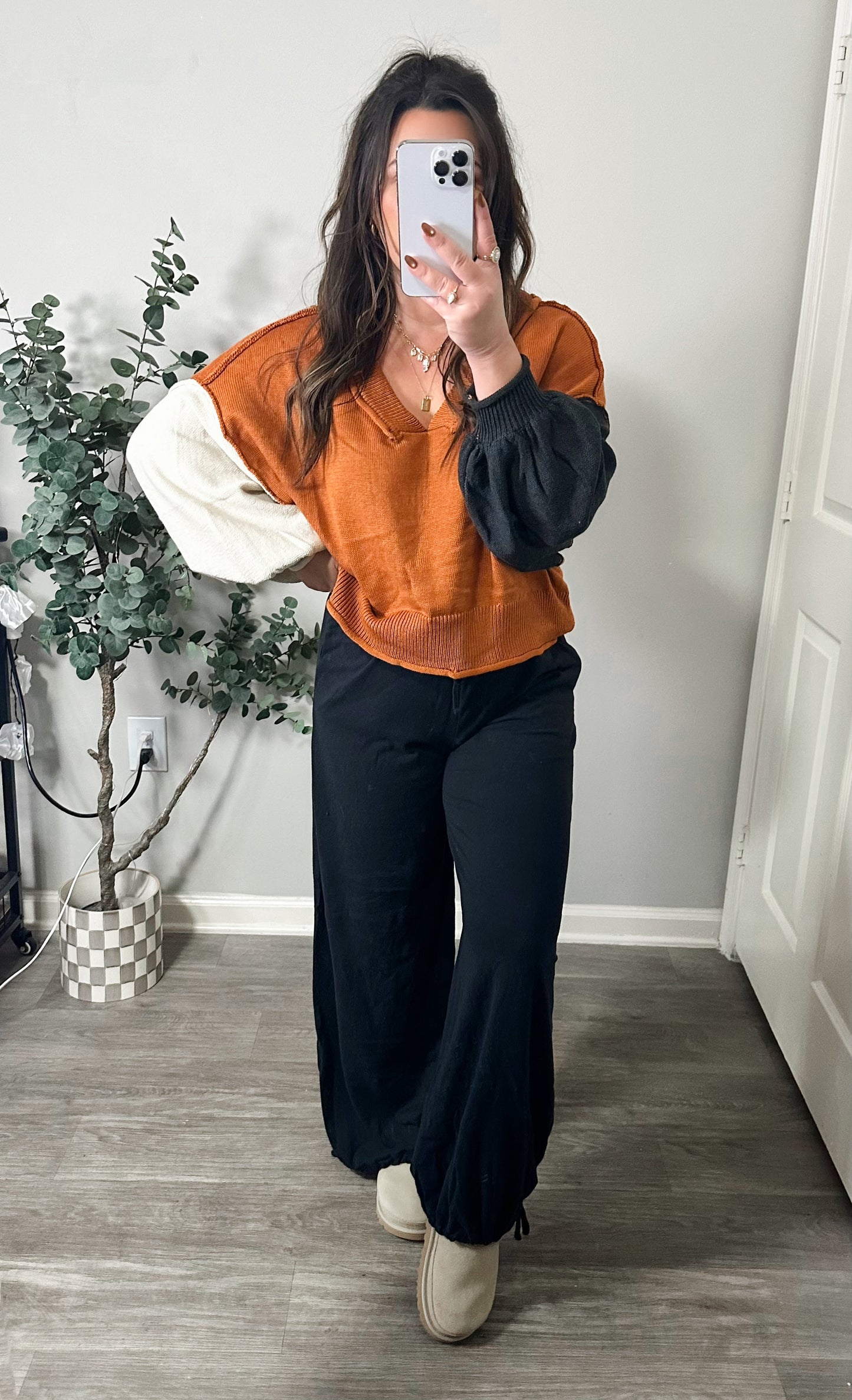 Stacy Sweater in Autumn Colorblock