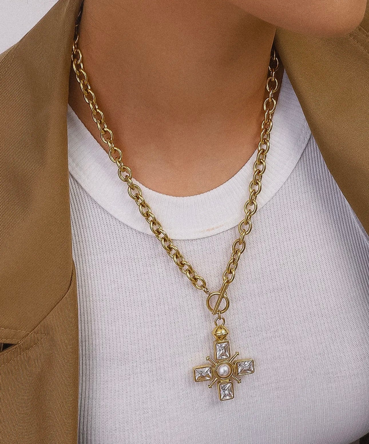 Aurora Cross Necklace