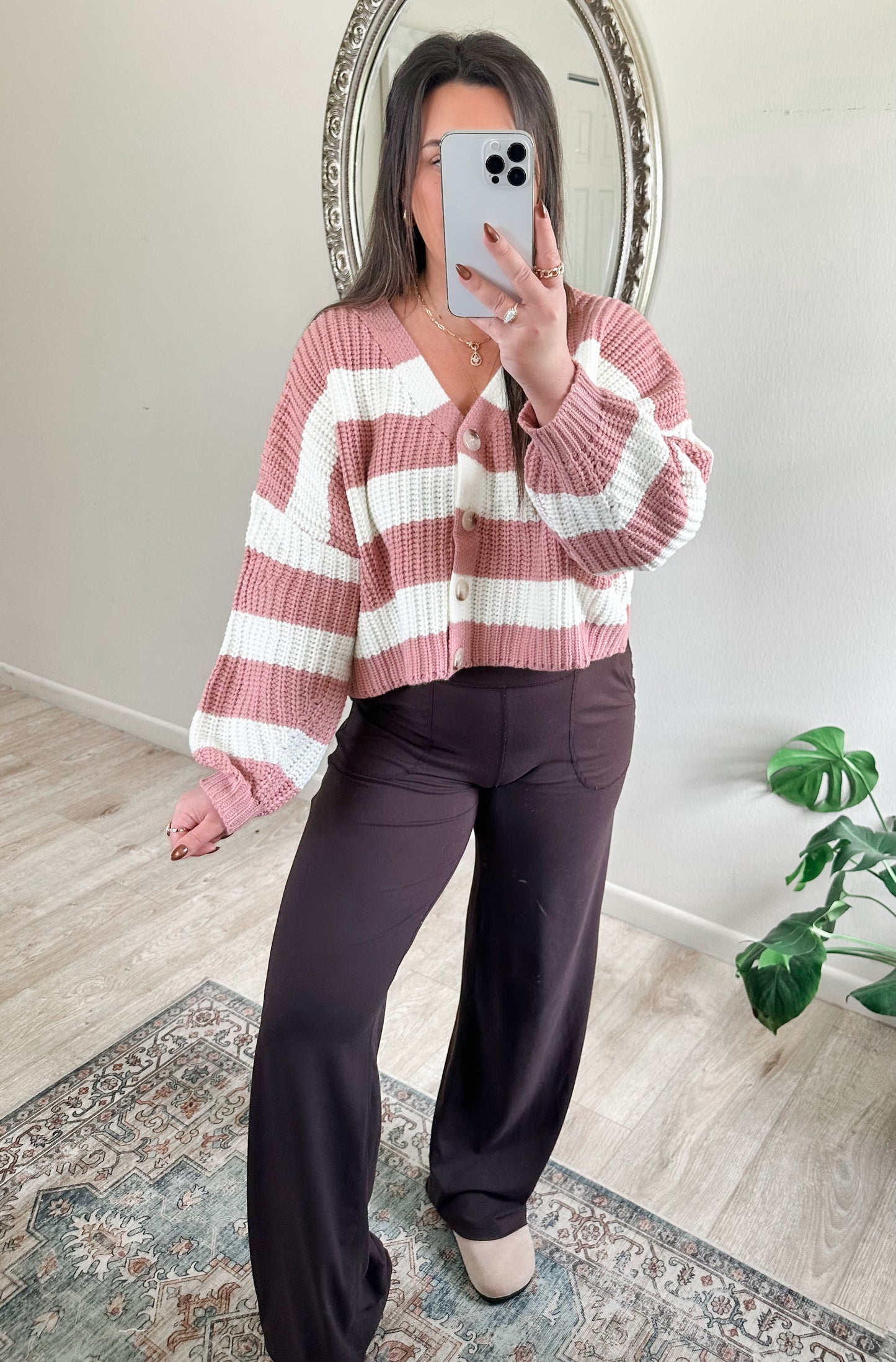 In The Clouds Cardigan in Light Mauve