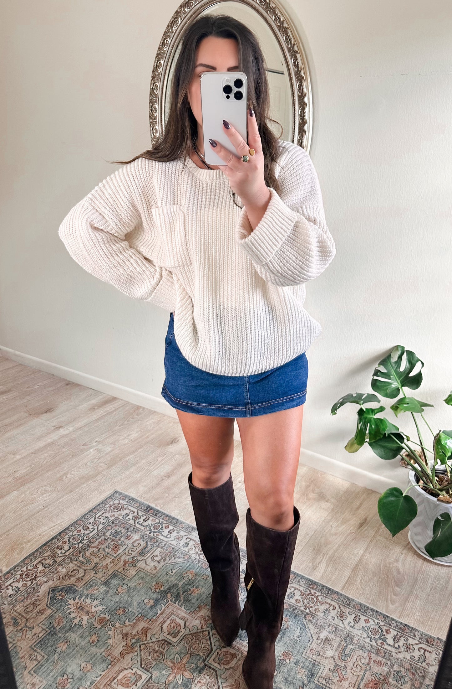 Cream Puff Sweater
