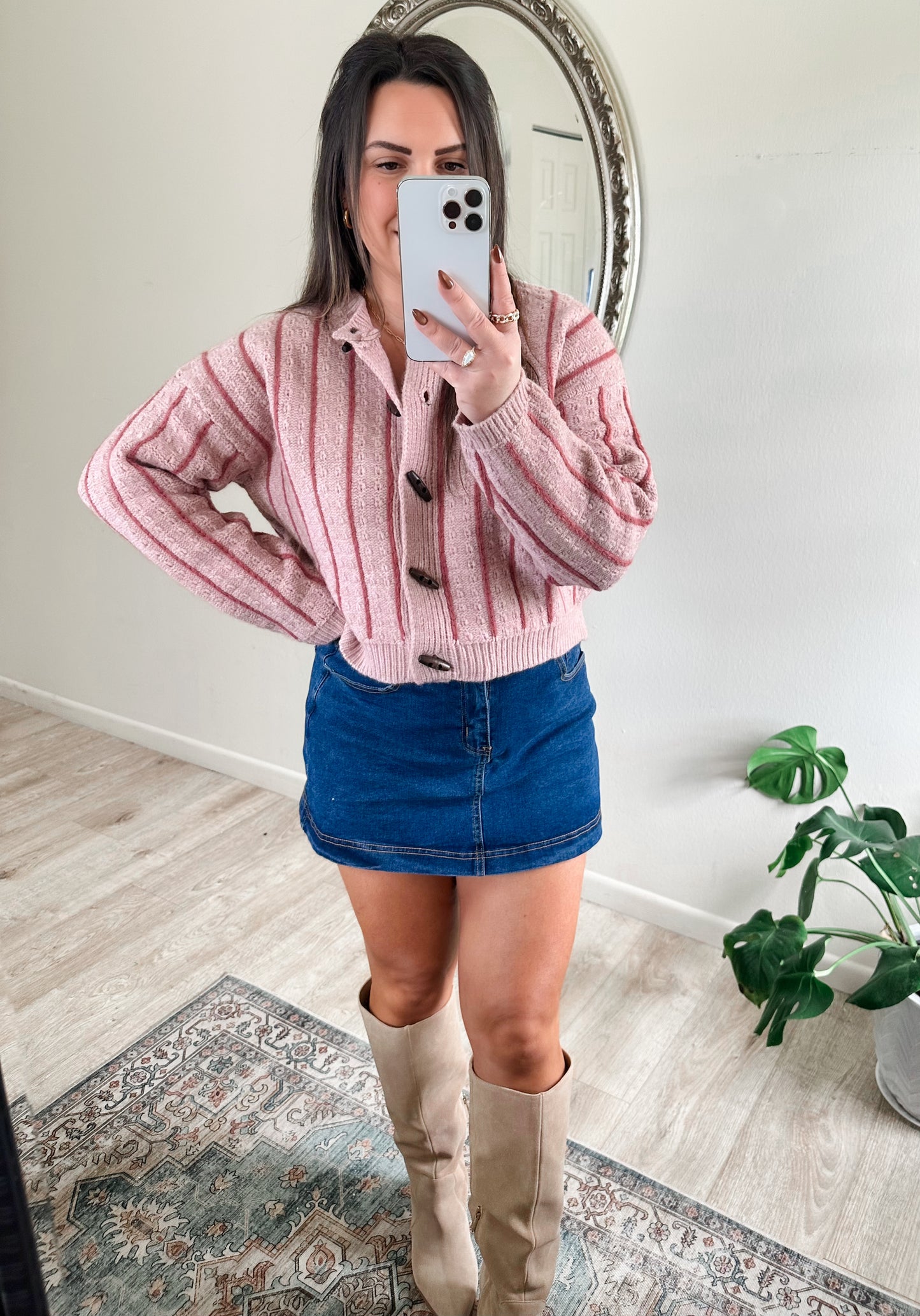 Raspberry Twist Cardigan