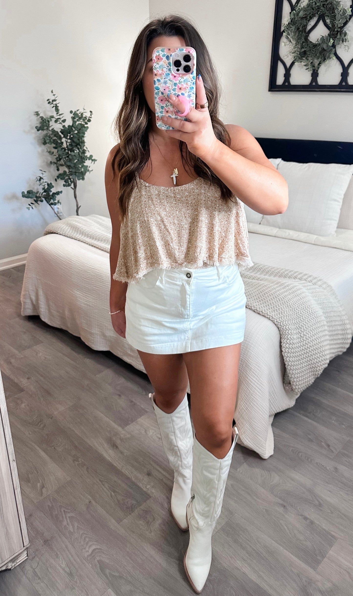 Neutral Fringe Bodysuit