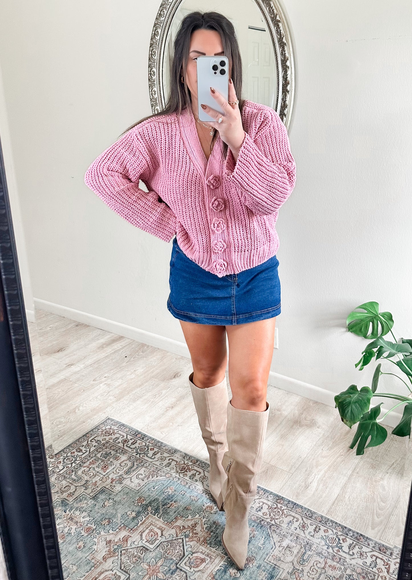 Emily Cardigan in Bubblegum Pink