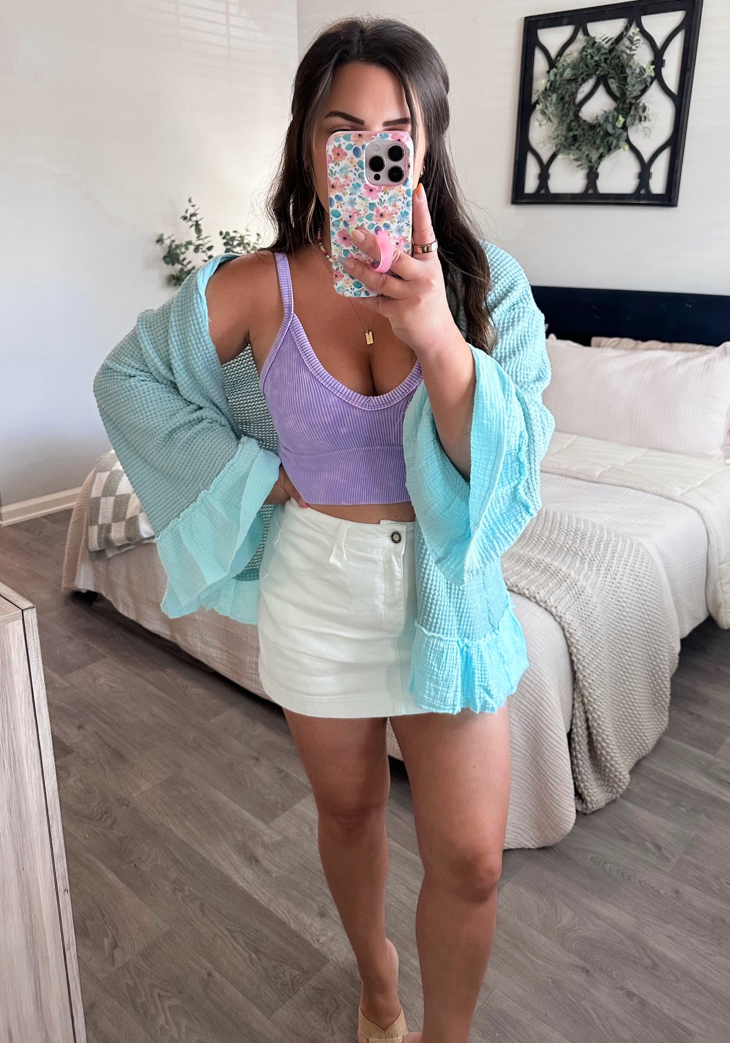 Seamless Ribbed V-Neck Bralette