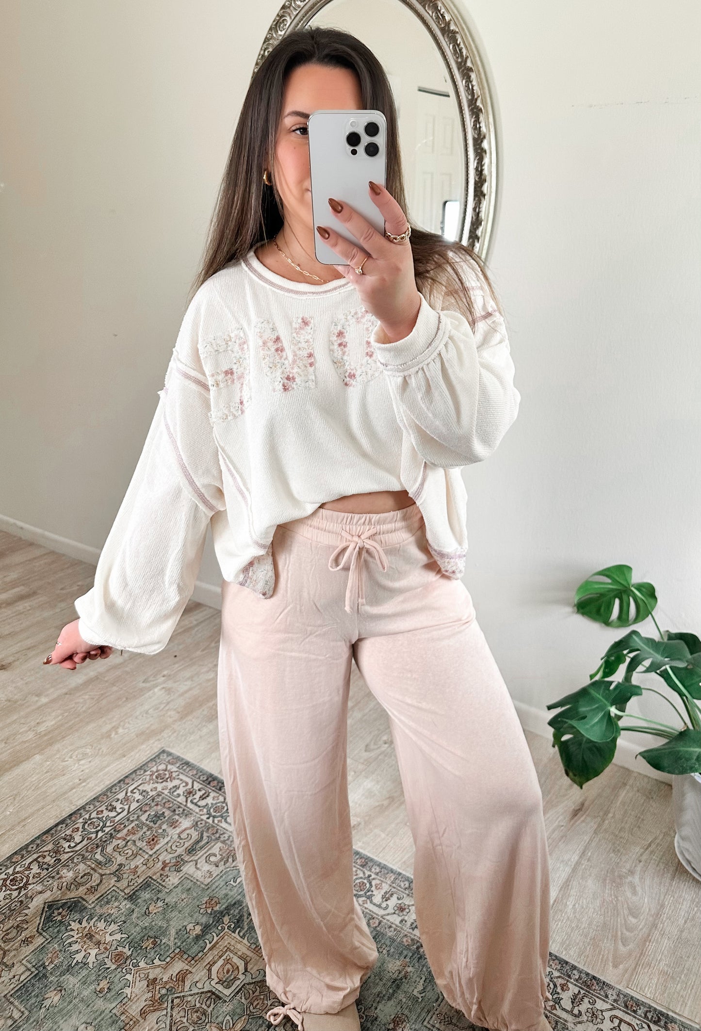 The Boyfriend Pants in Blush Pink