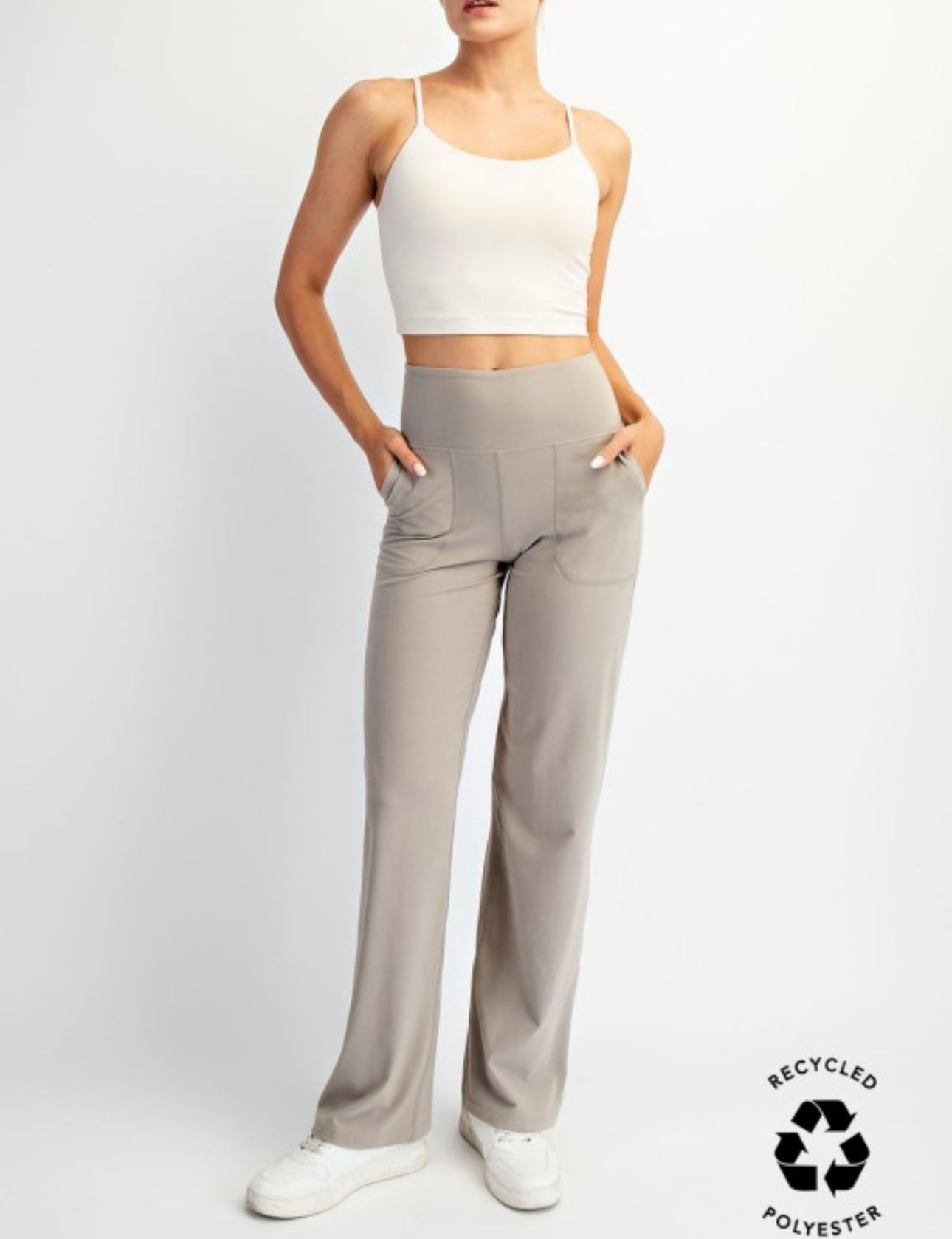 Butter Soft Straight Leg Leggings in Stone Taupe
