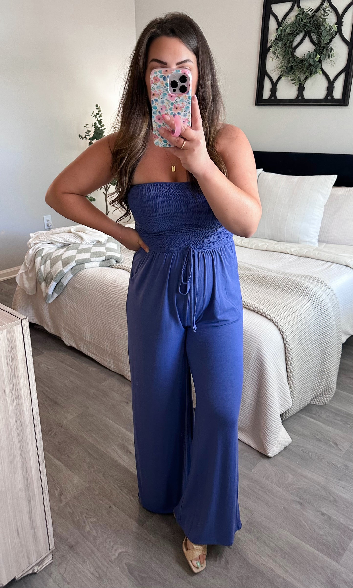 On The Go Jumpsuit in Marlin Blue