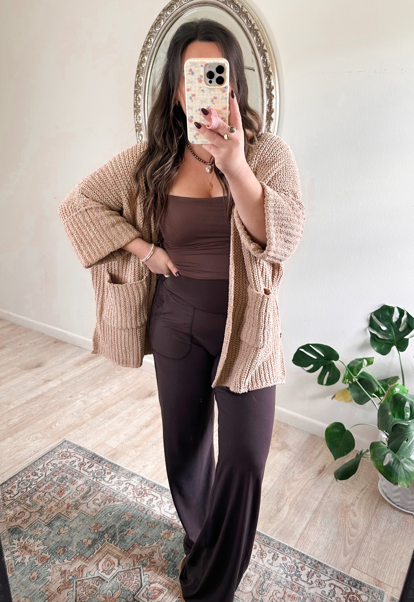 Cozy Nights Cardigan in Taupe