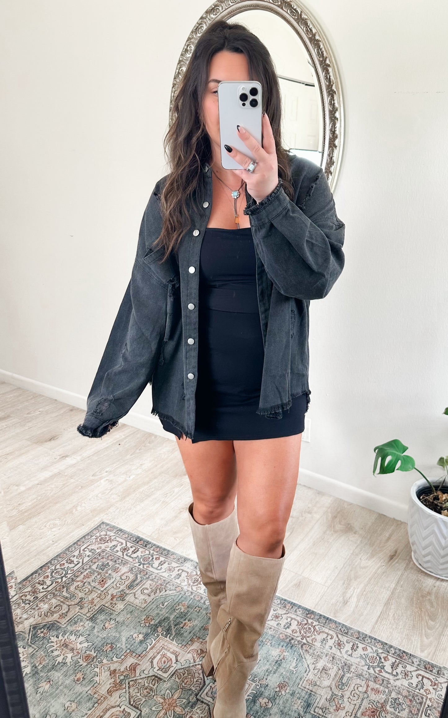 Everyday Denim Jacket in Black Wash