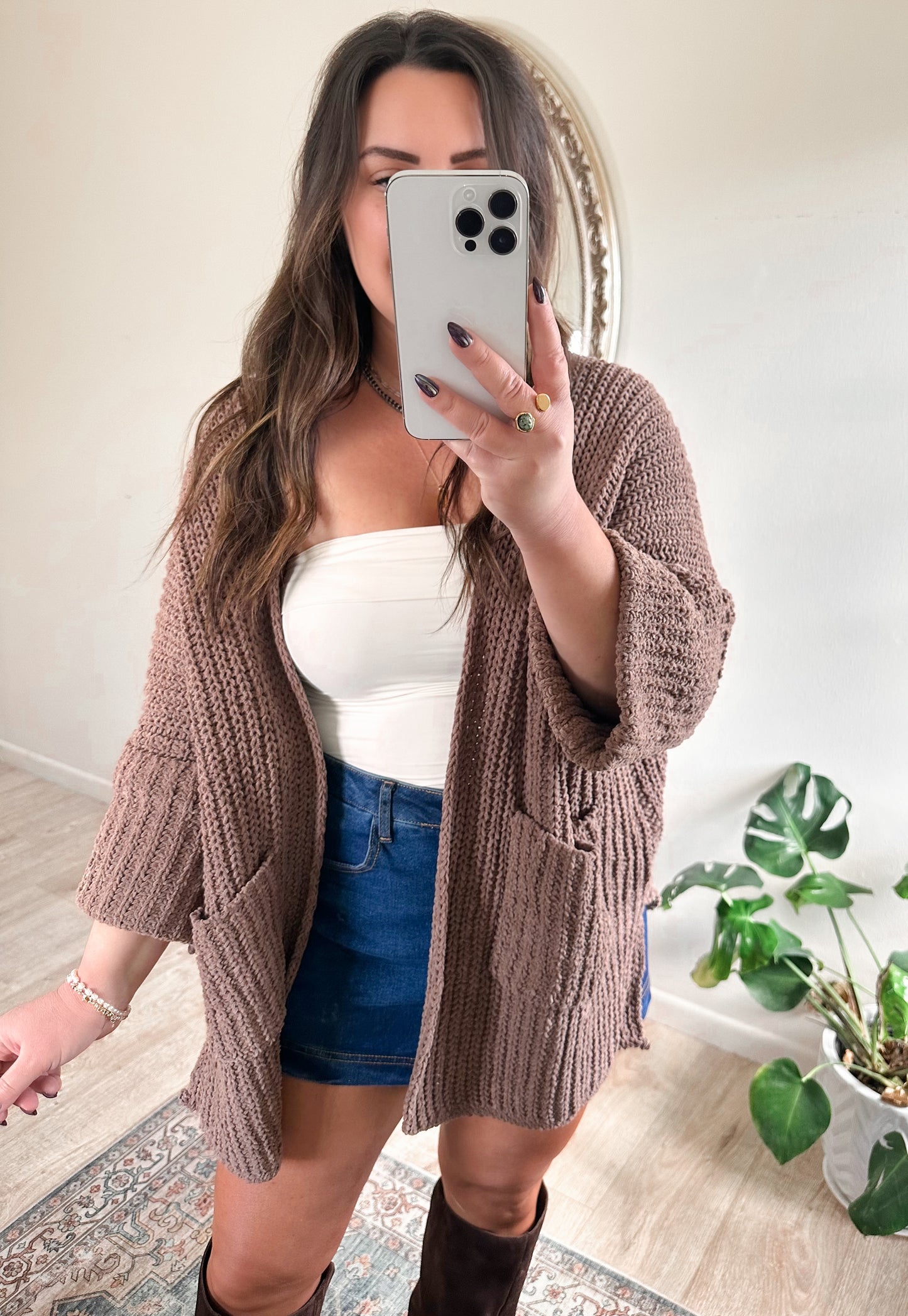 Cozy Nights Cardigan in Mocha
