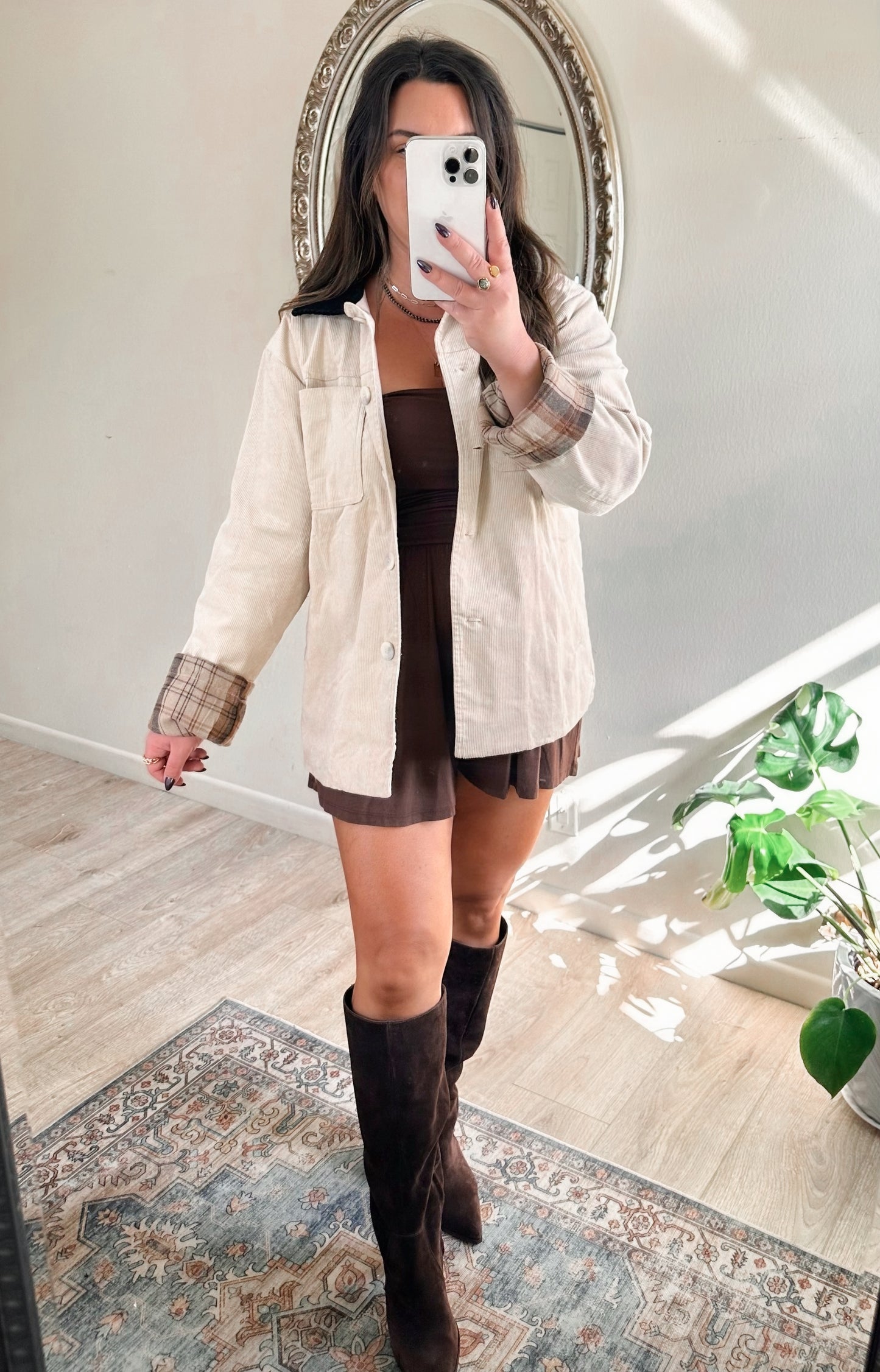 Rustic Charm Barn Coat in Ivory