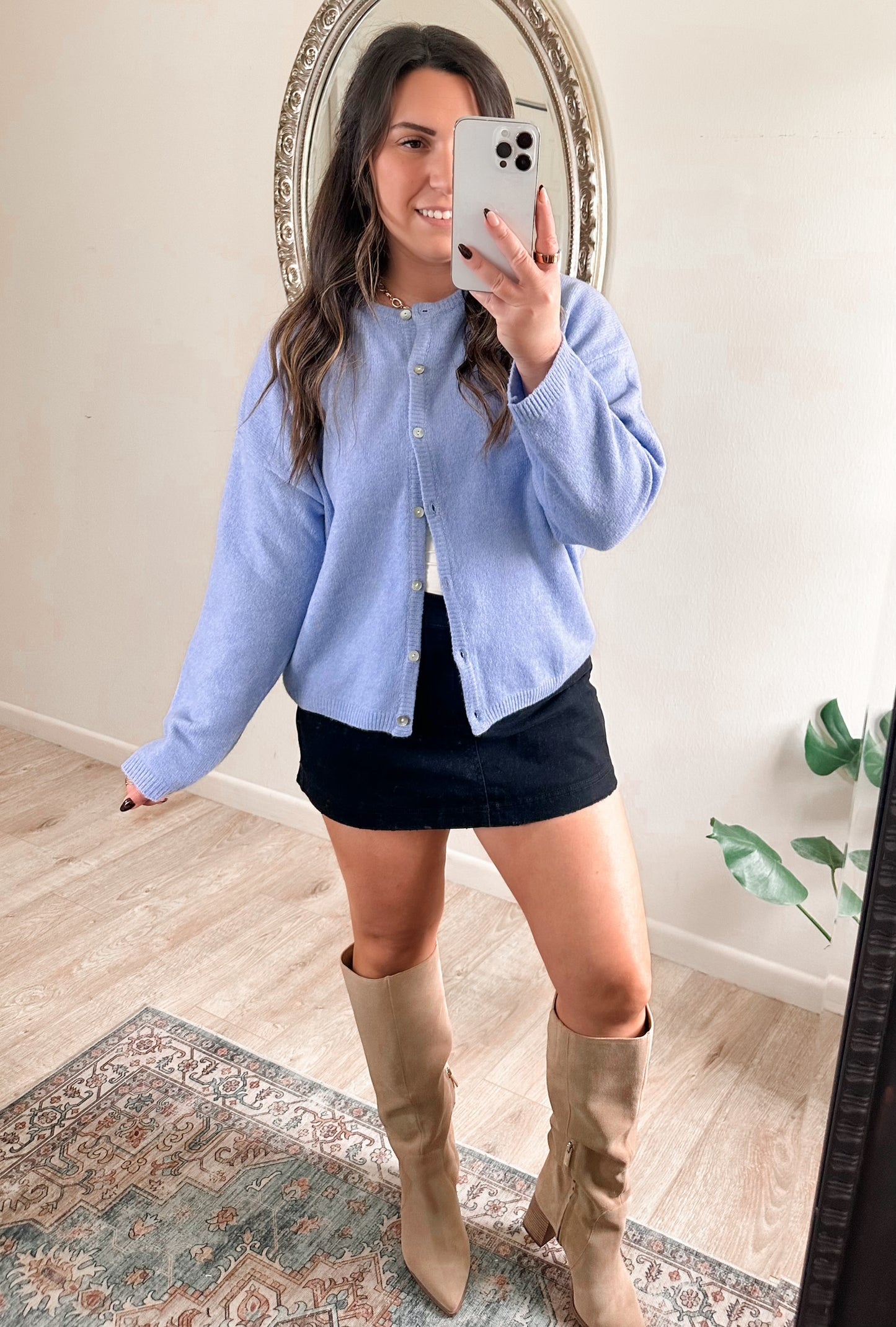 Serenity Cardigan in Powder Blue