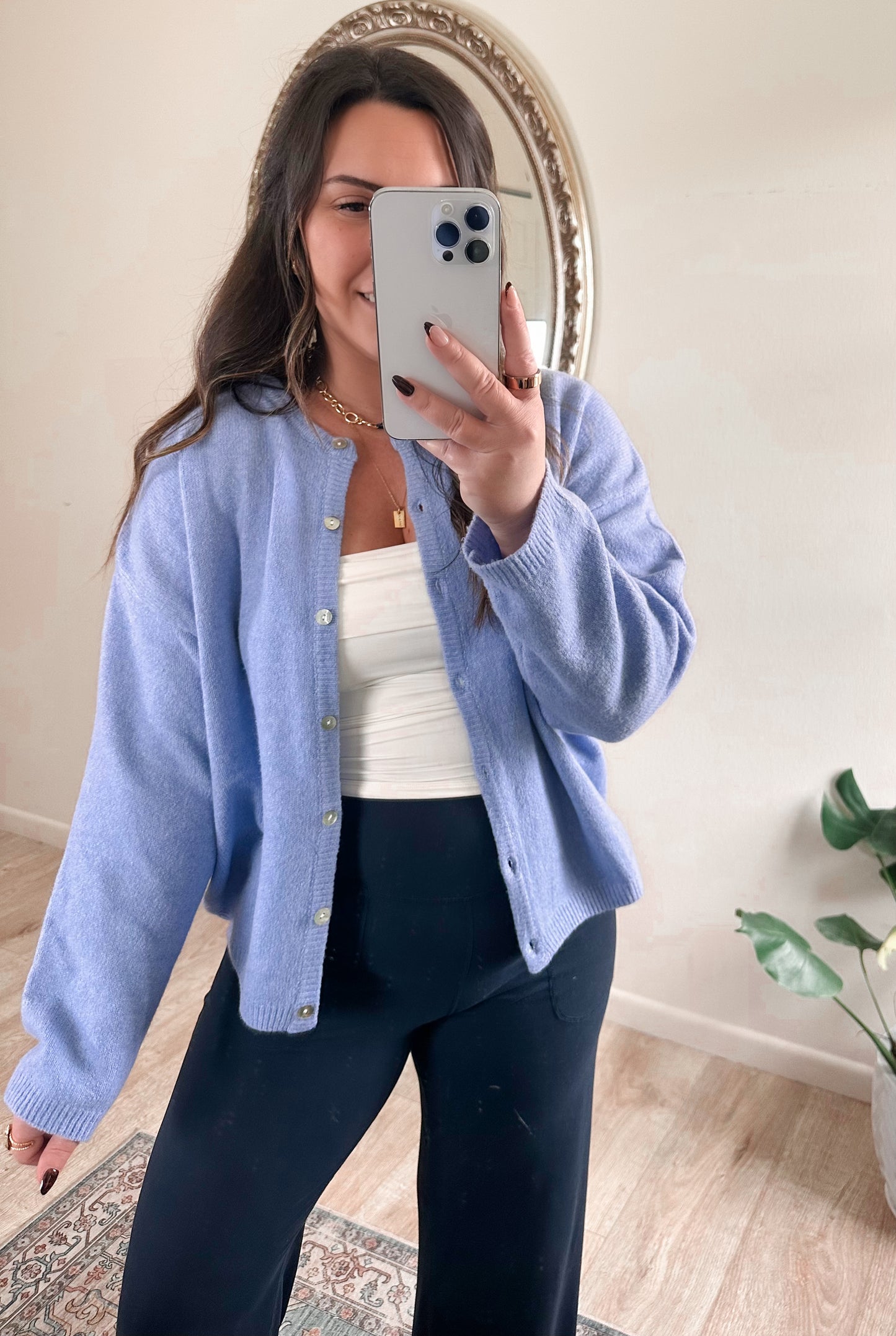 Serenity Cardigan in Powder Blue