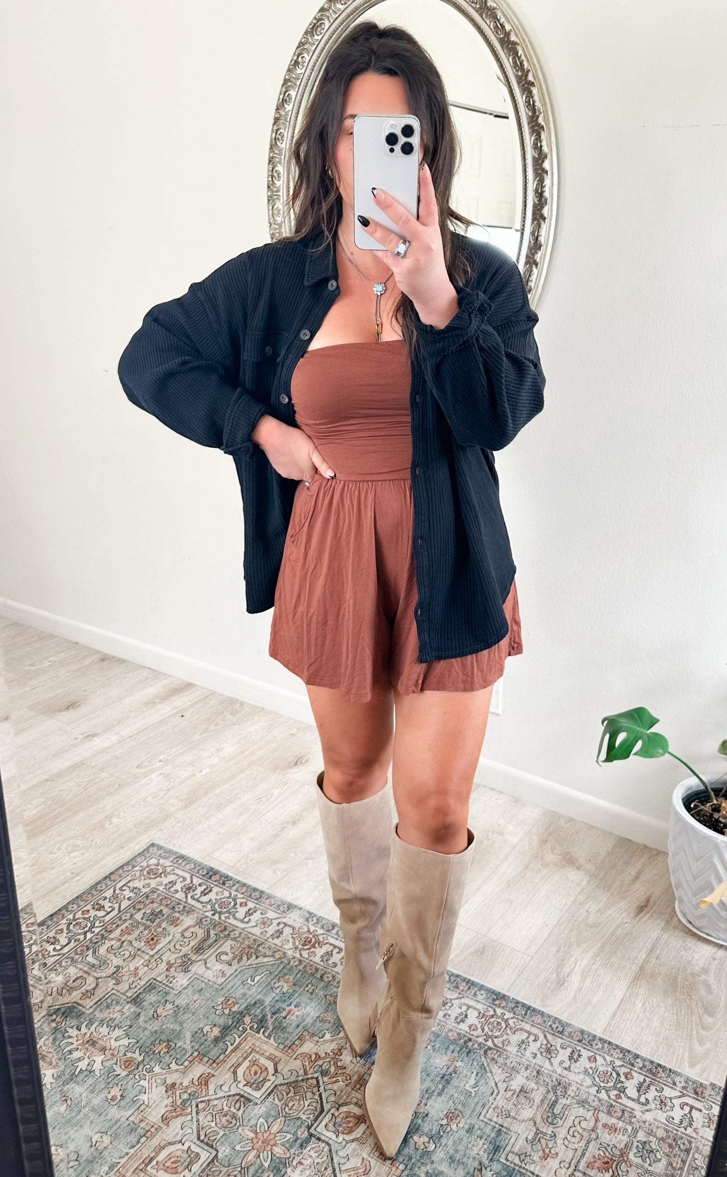 Lorelai Waffle Knit in Black