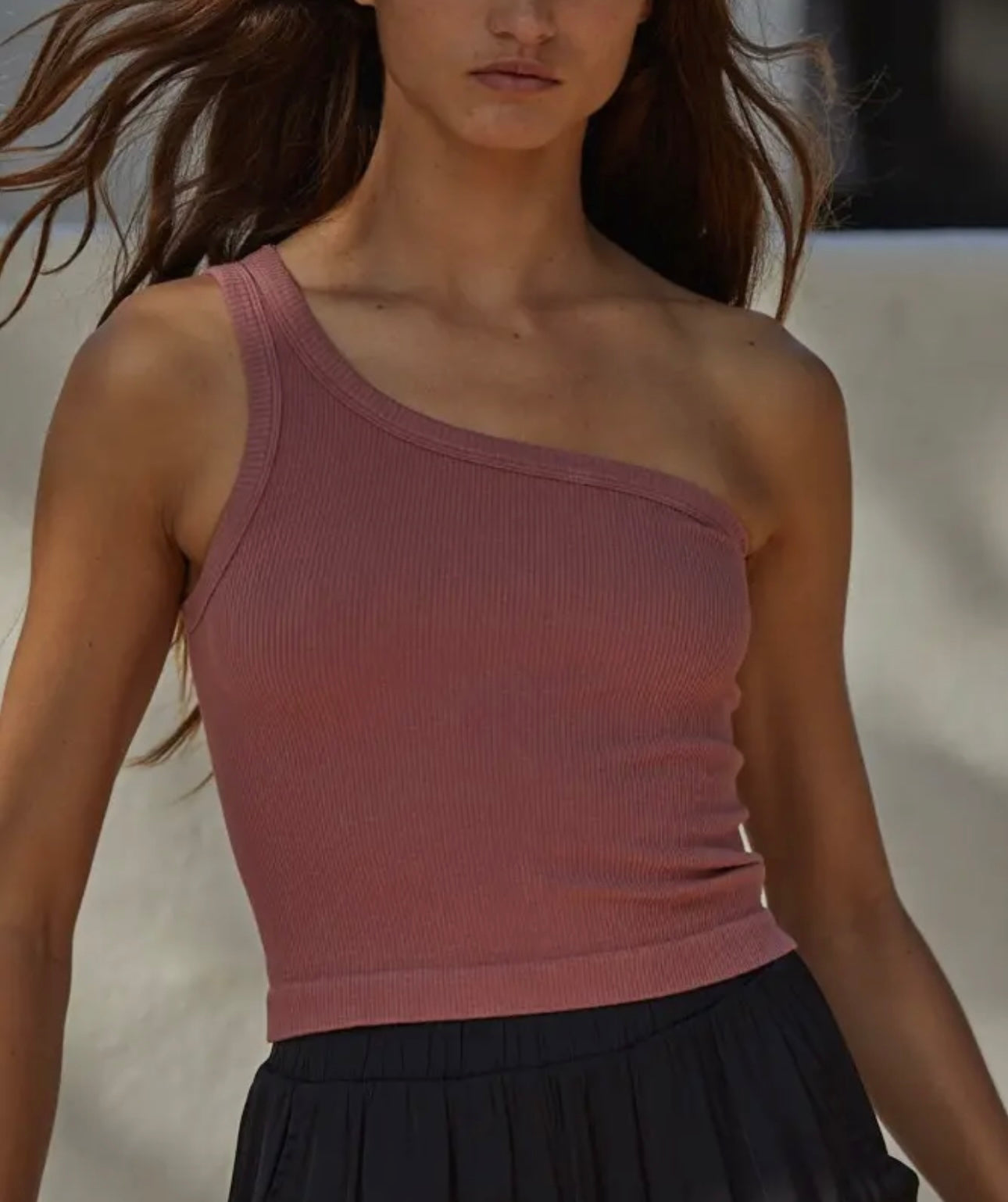 Solo Strap Tank in Dusty Rose