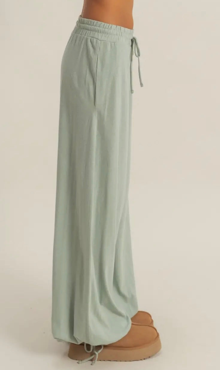 Boyfriend Pants in Light Sage
