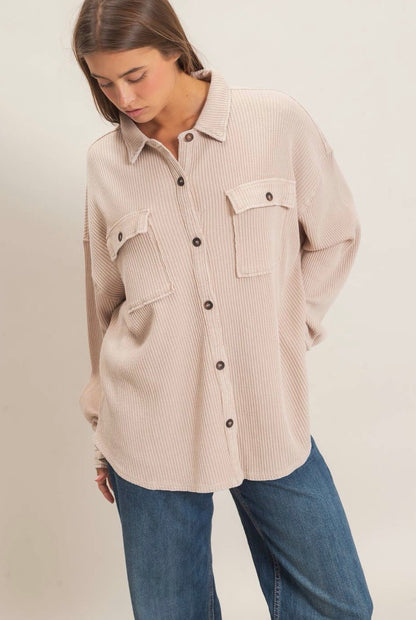 Lorelai Waffle Knit in Taupe