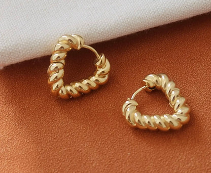 Golden Twist Hoops
