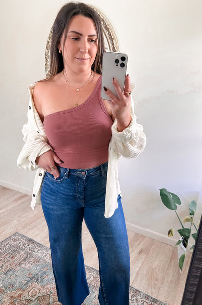 Solo Strap Tank in Dusty Rose