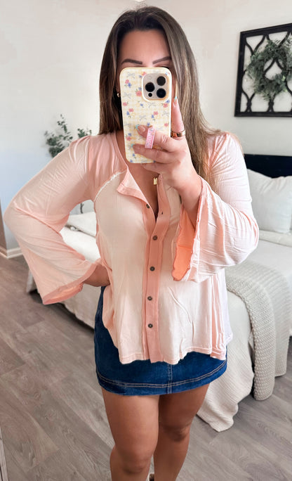 Rose Hip Button Up Blouse