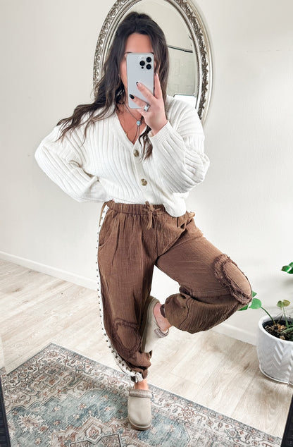 Espresso Studded Joggers